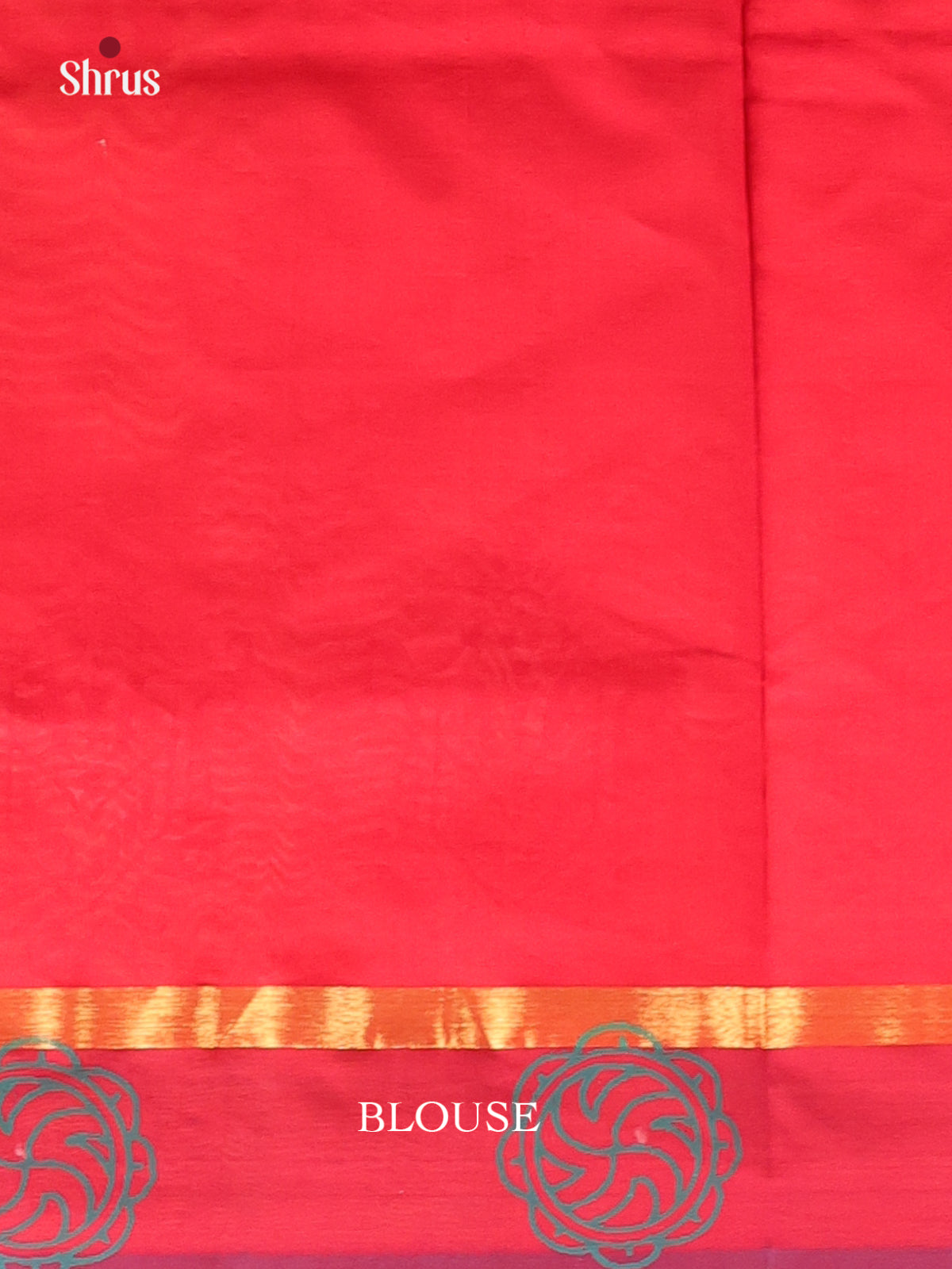 Green & Red- Silkcotton-halfpure Saree