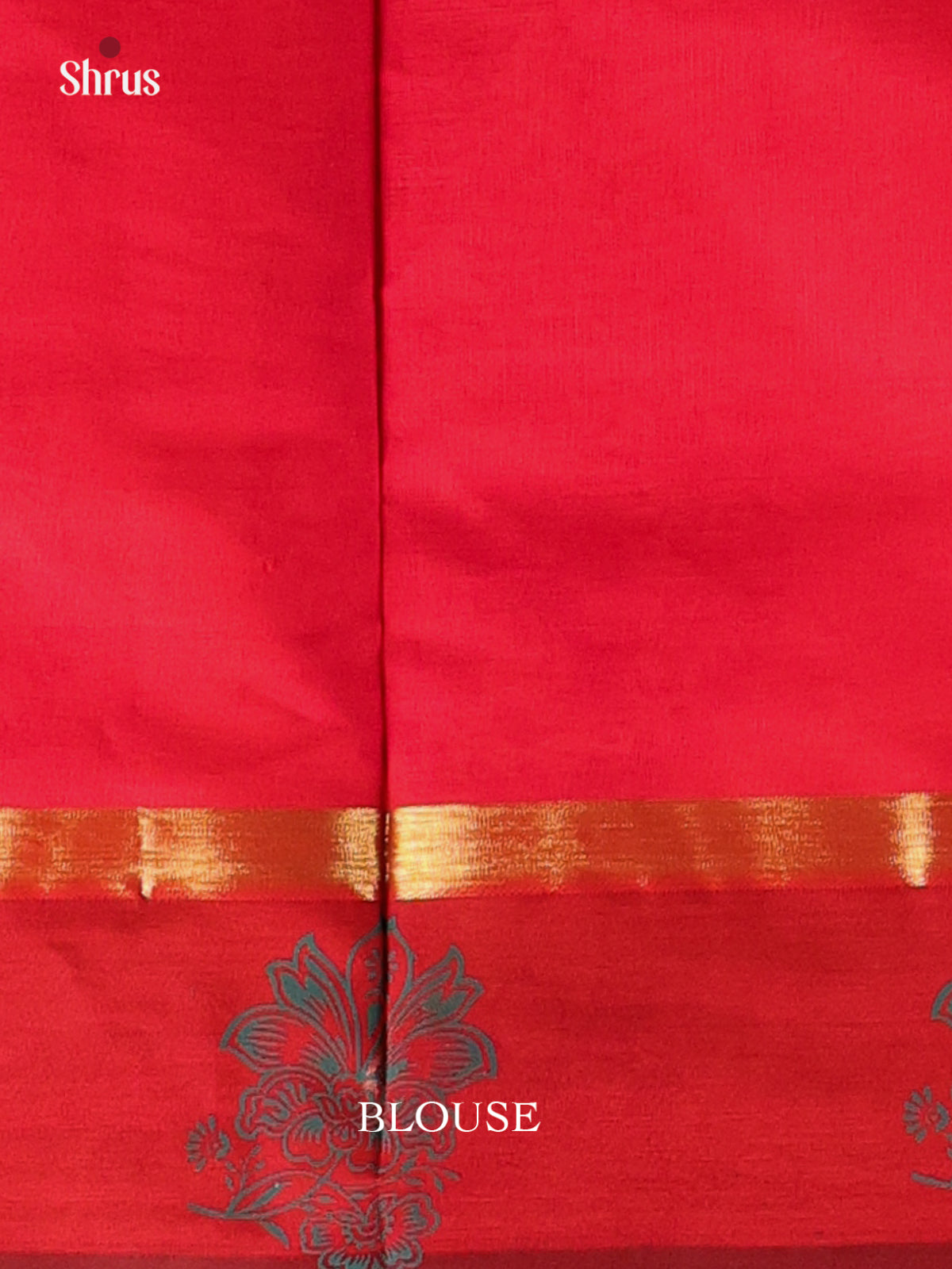 Mustard & Red - Silkcotton-halfpure Saree