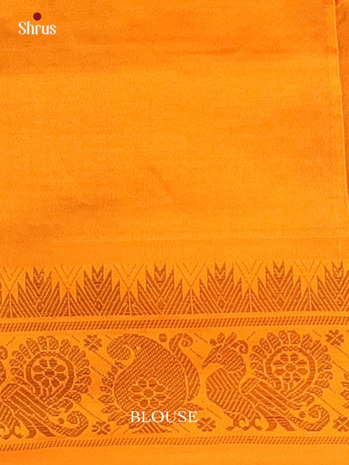 Blue & Orange - Silkcotton-halfpure Saree