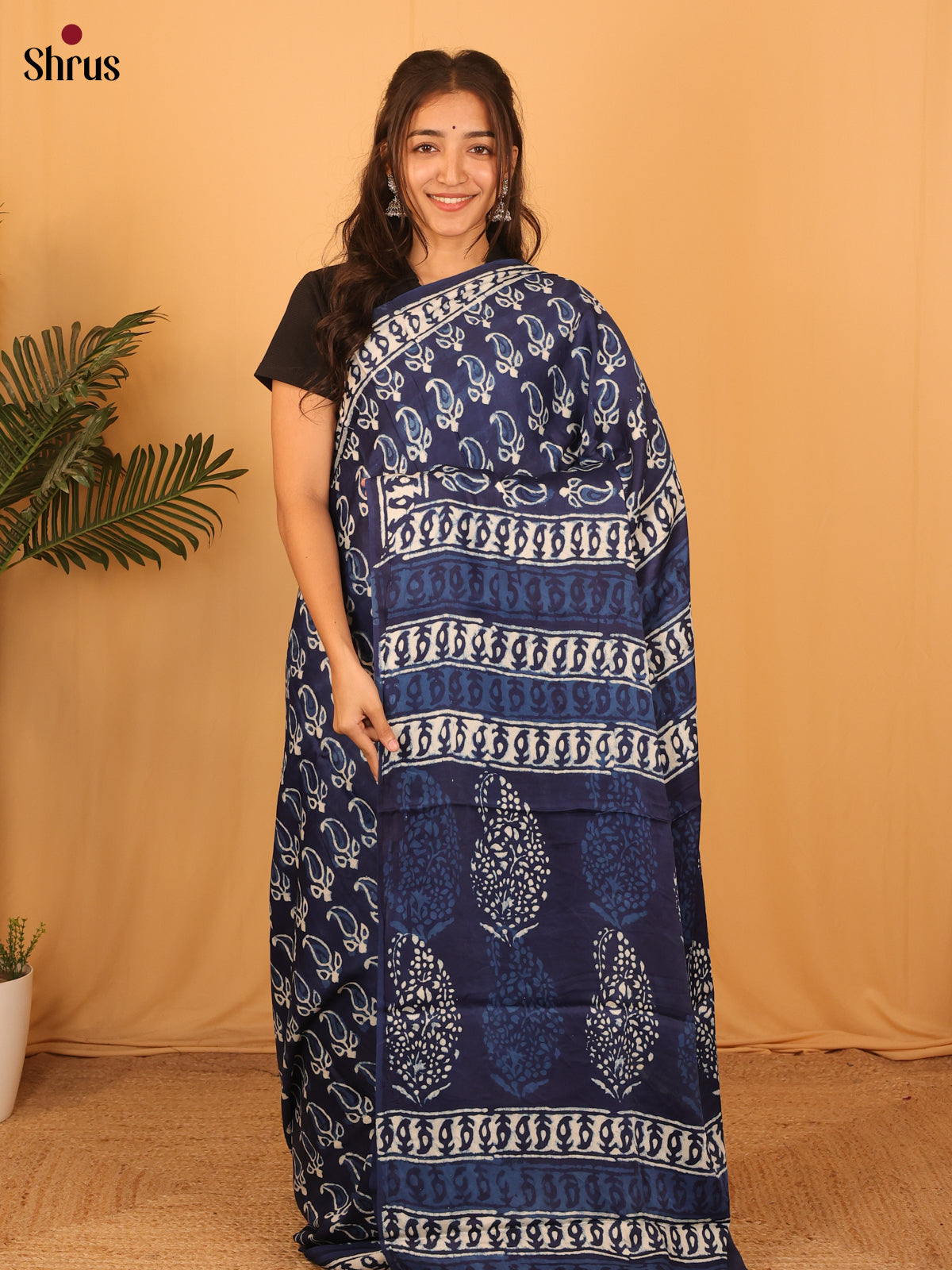 Blue - Modal Silk Saree