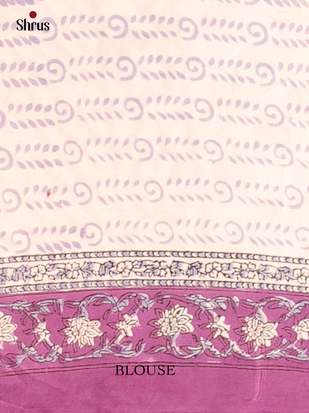 Purple & Cream - Modal Silk Saree