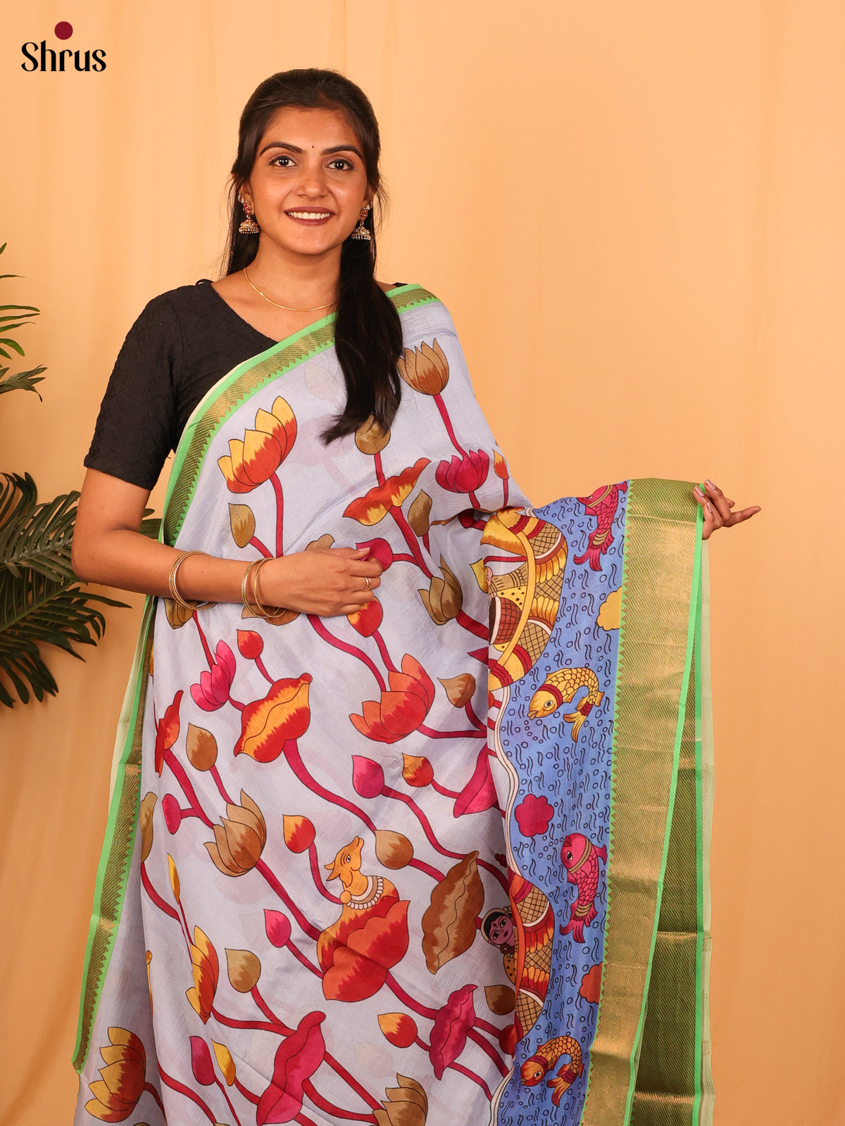 DAS04228 - Mangalagiri silkcotton Saree