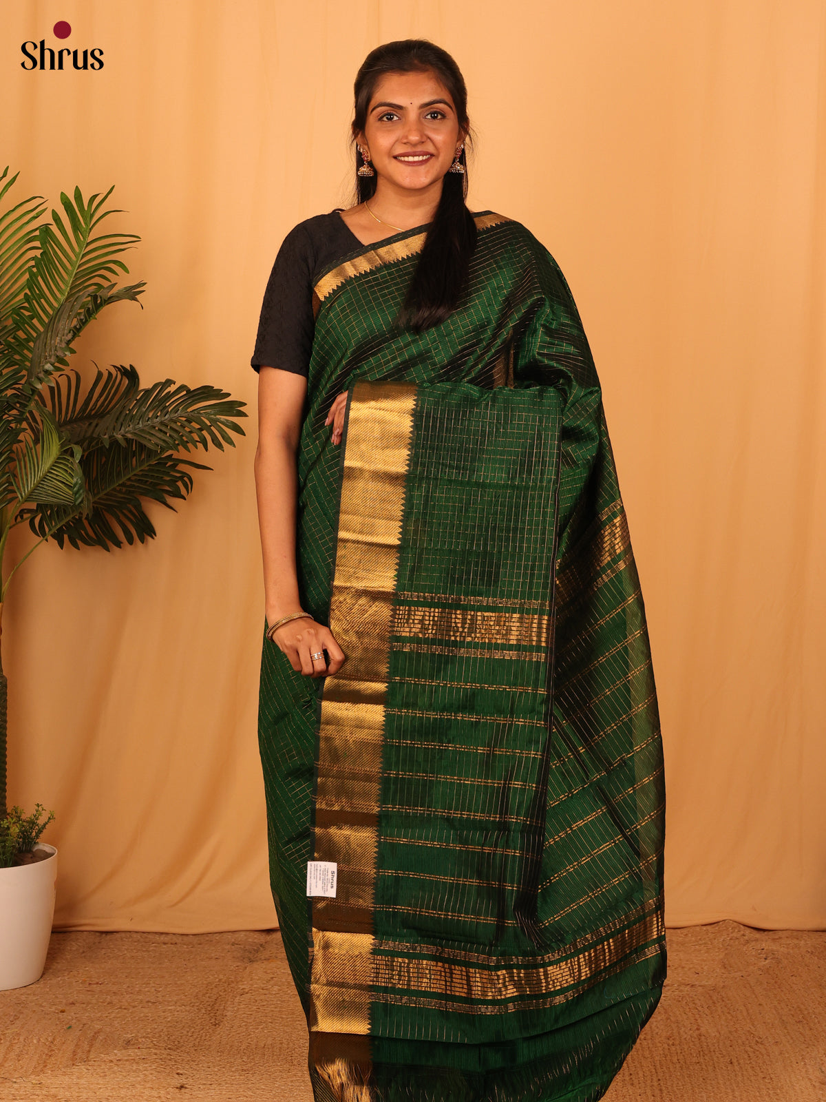 Green(Single Tone) - Mangalagiri silkcotton Saree