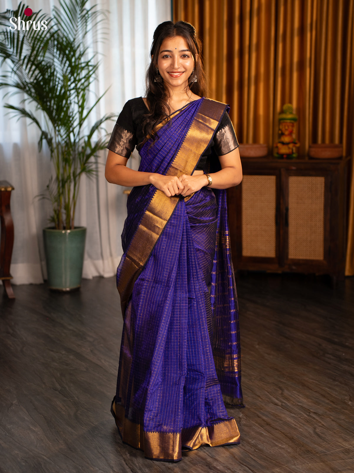 Violet(Single Tone) - Mangalagiri silkcotton Saree