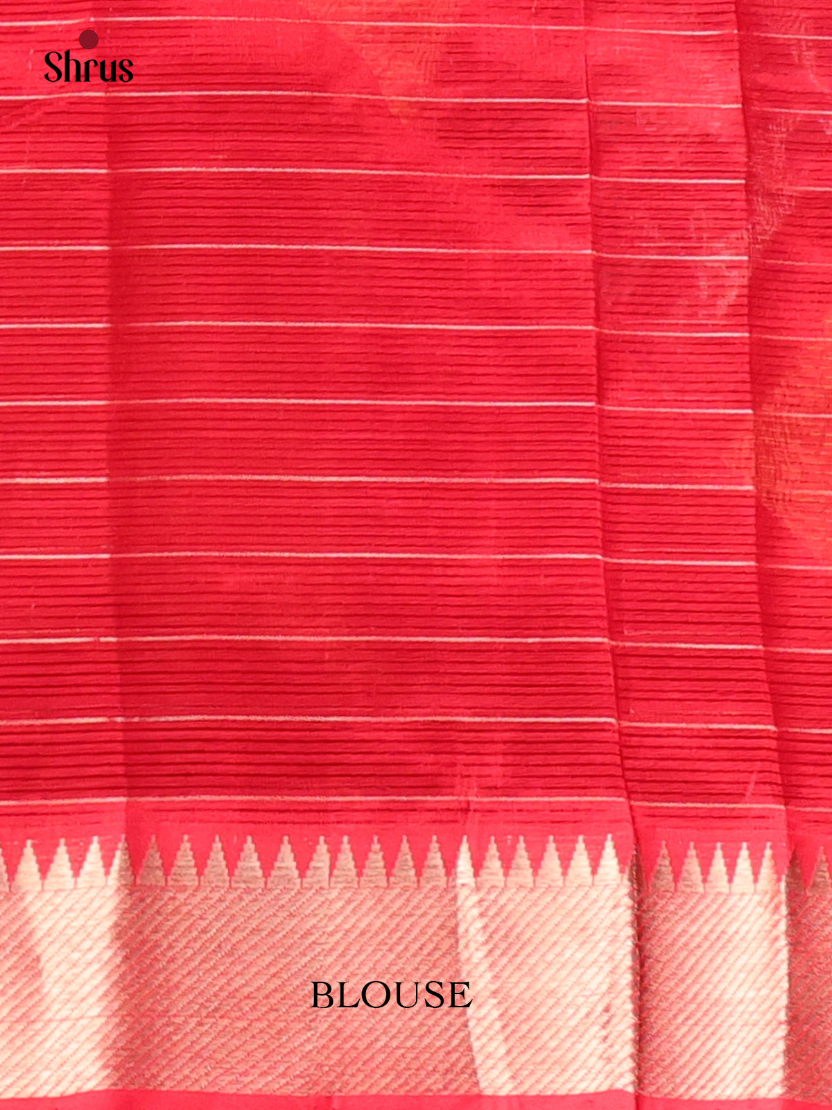 Red(single Tone) - Mangalagiri silkcotton Saree