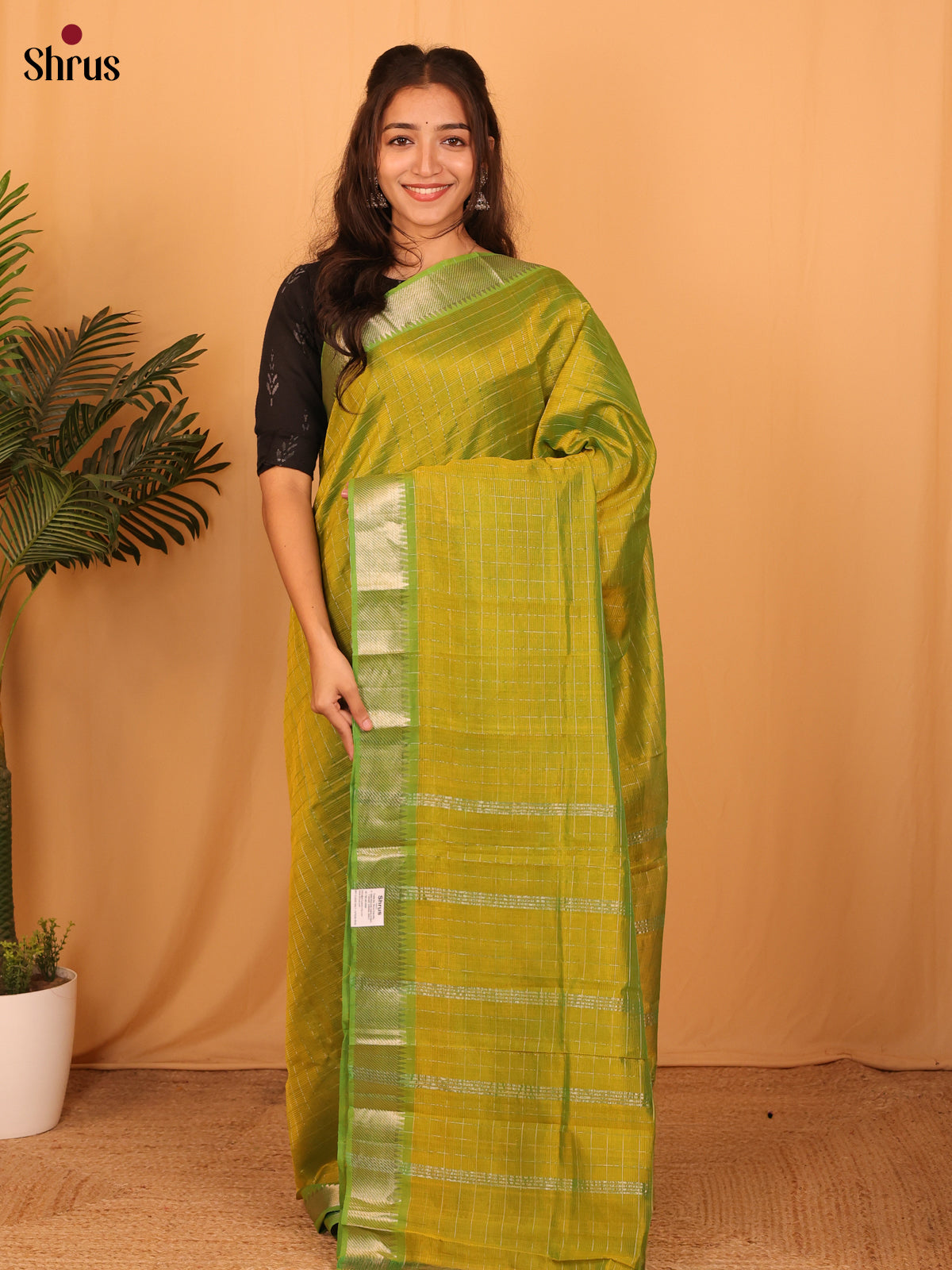 Green(Single Tone) - Mangalagiri silkcotton Saree