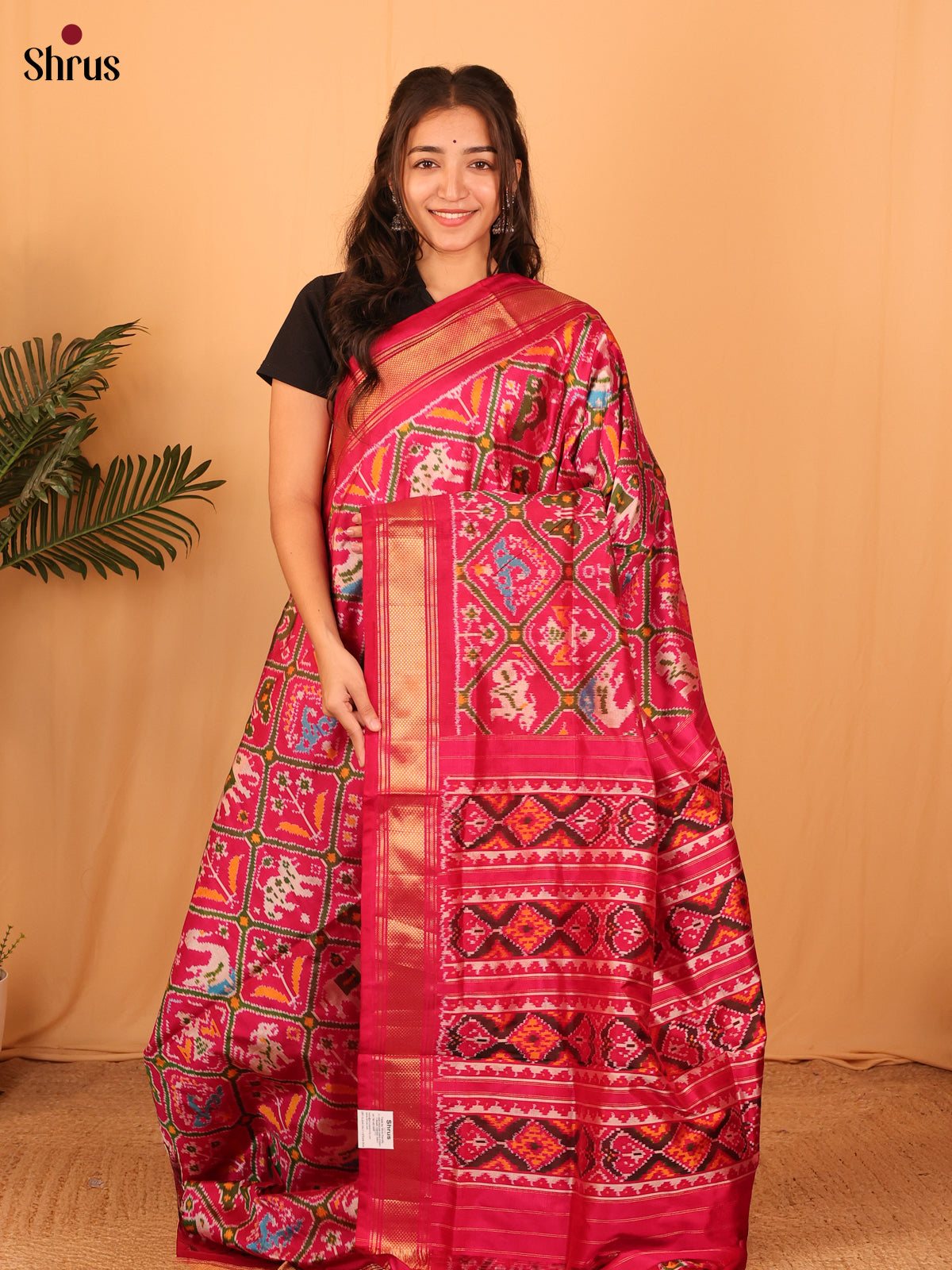 DAS06212 - Ikkat Silk Saree