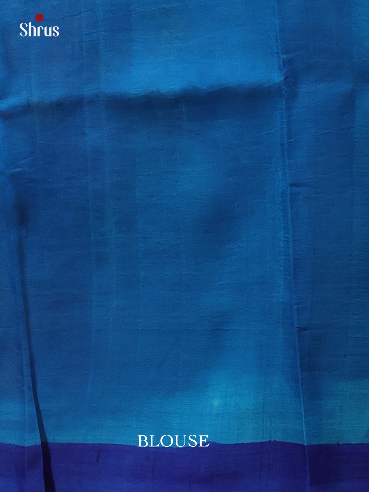 Cream  & Blue - Murshidabad Silk Saree