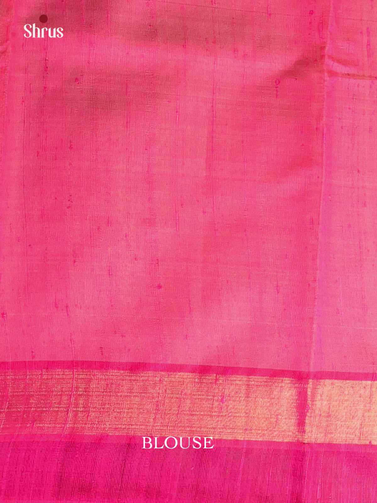 Blue & Pink- Raw Silk Saree - Shop on Shrus.com