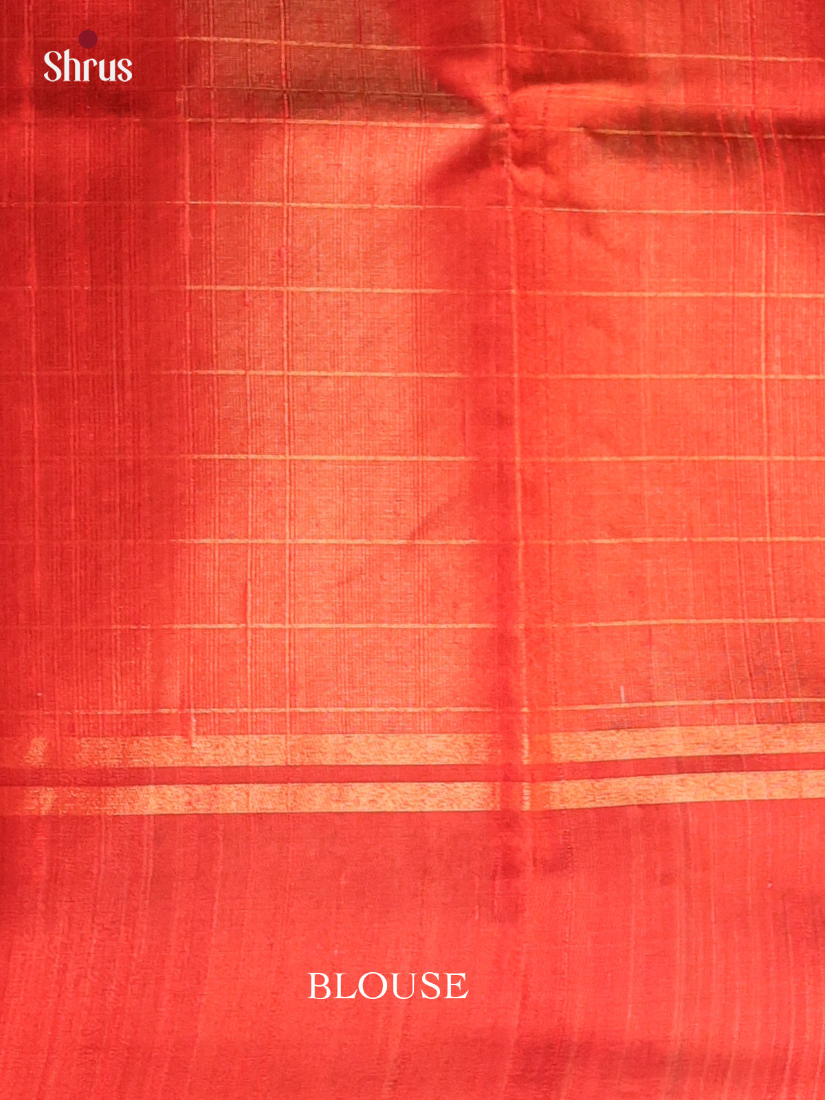 Mustard & Red- Raw Silk Saree