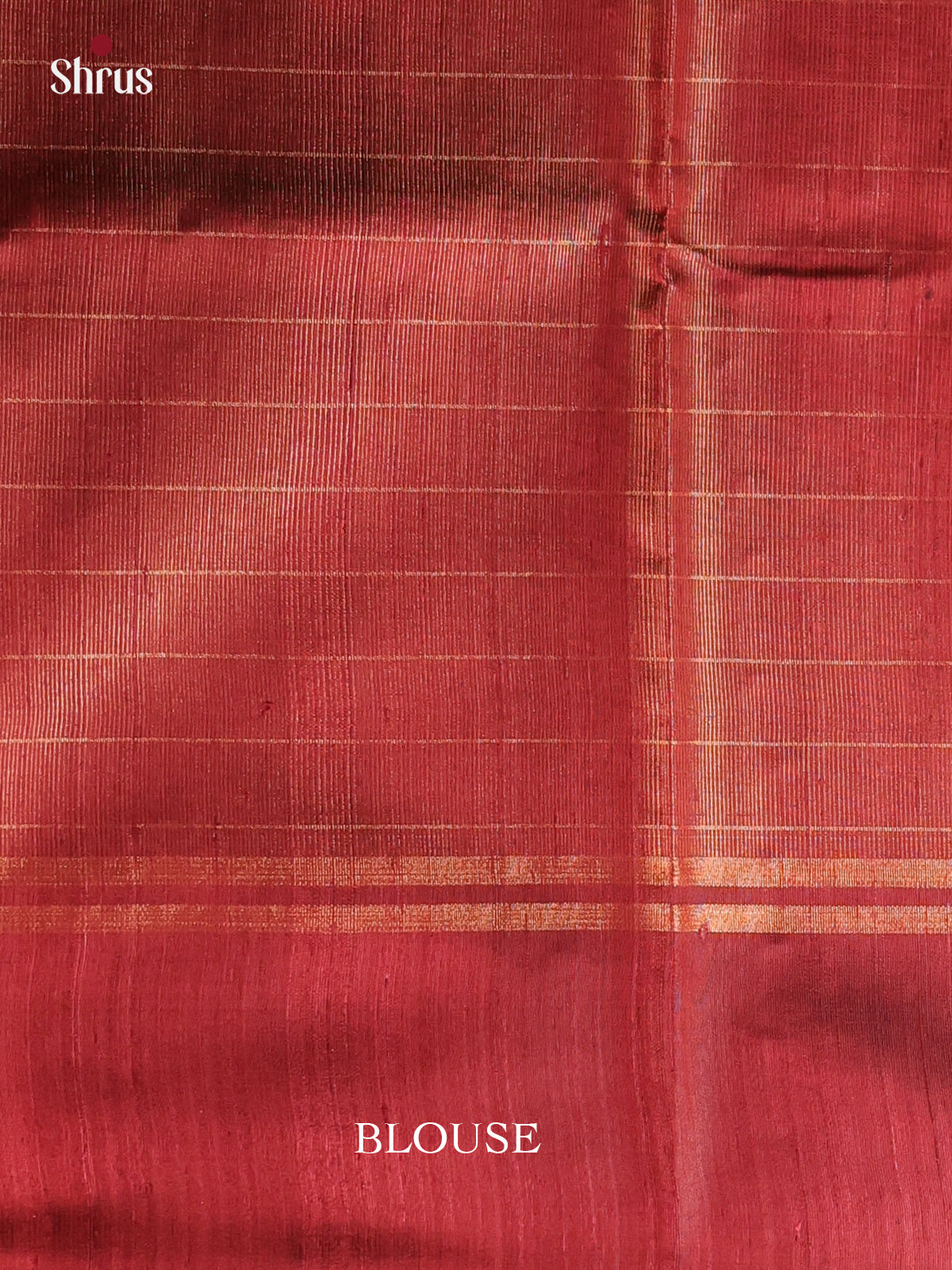 Peach & Brown - Raw Silk Saree