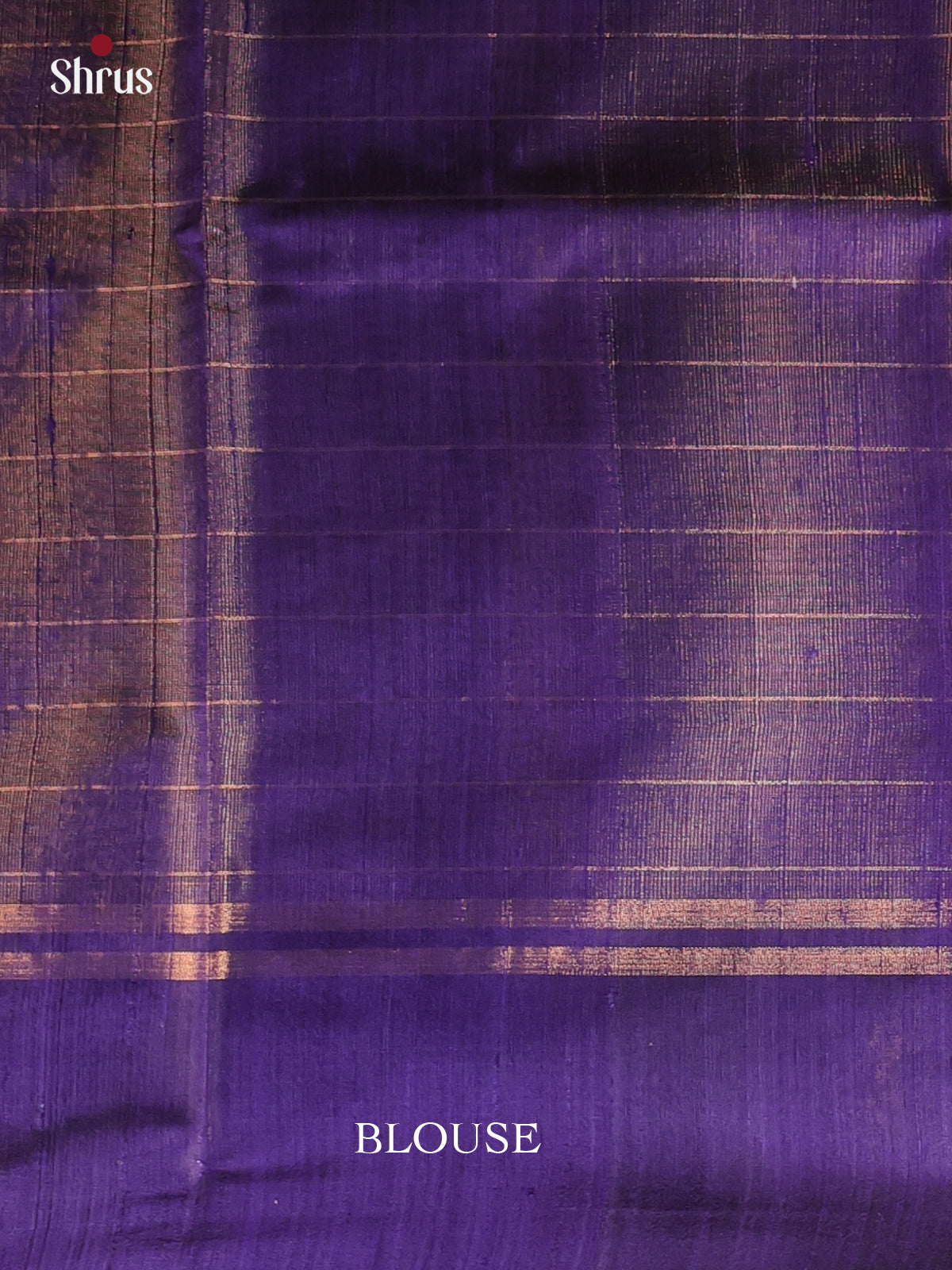 Blue & Violet - Raw Silk Saree