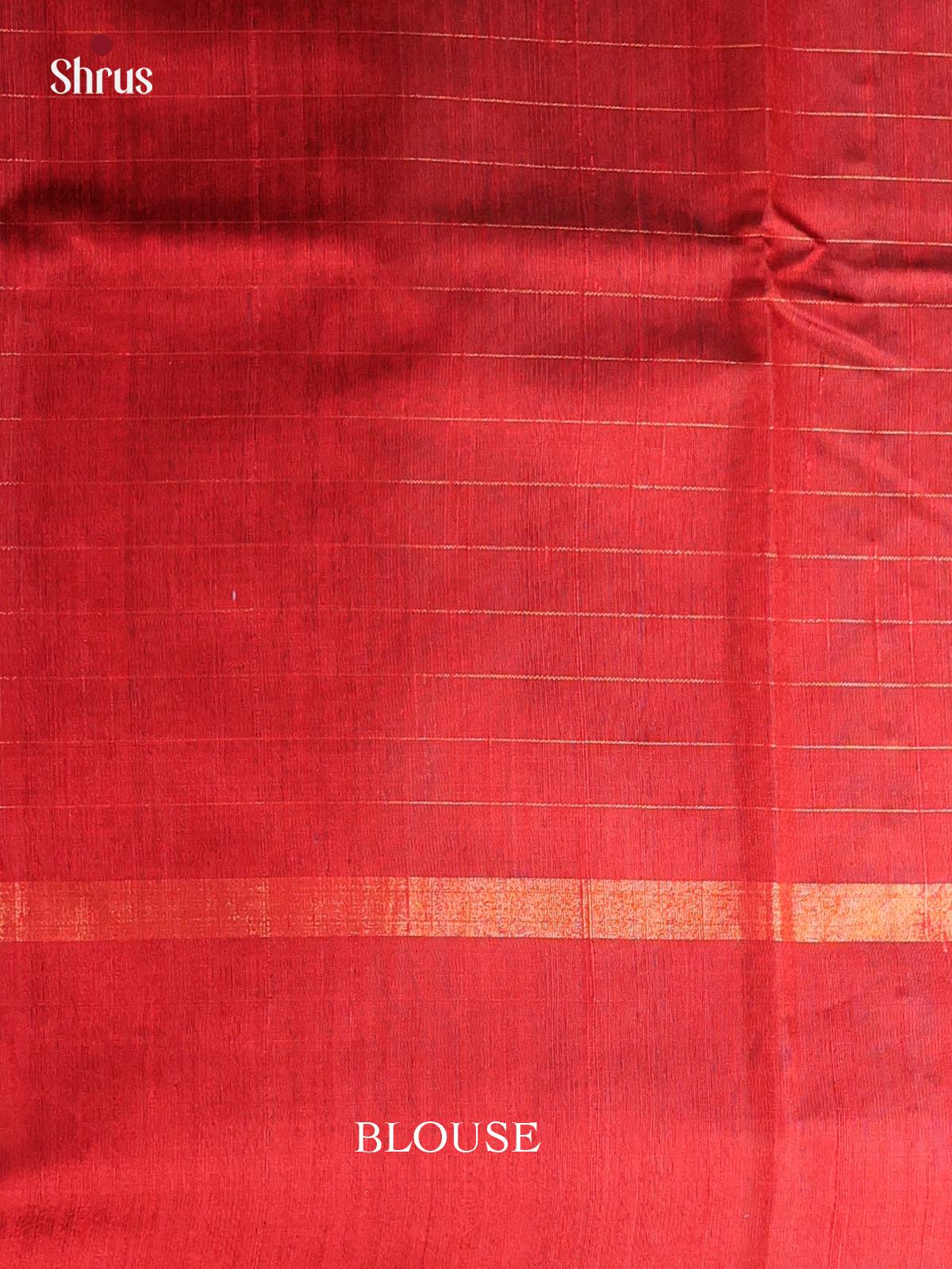 Grey & Red - Raw Silk Saree