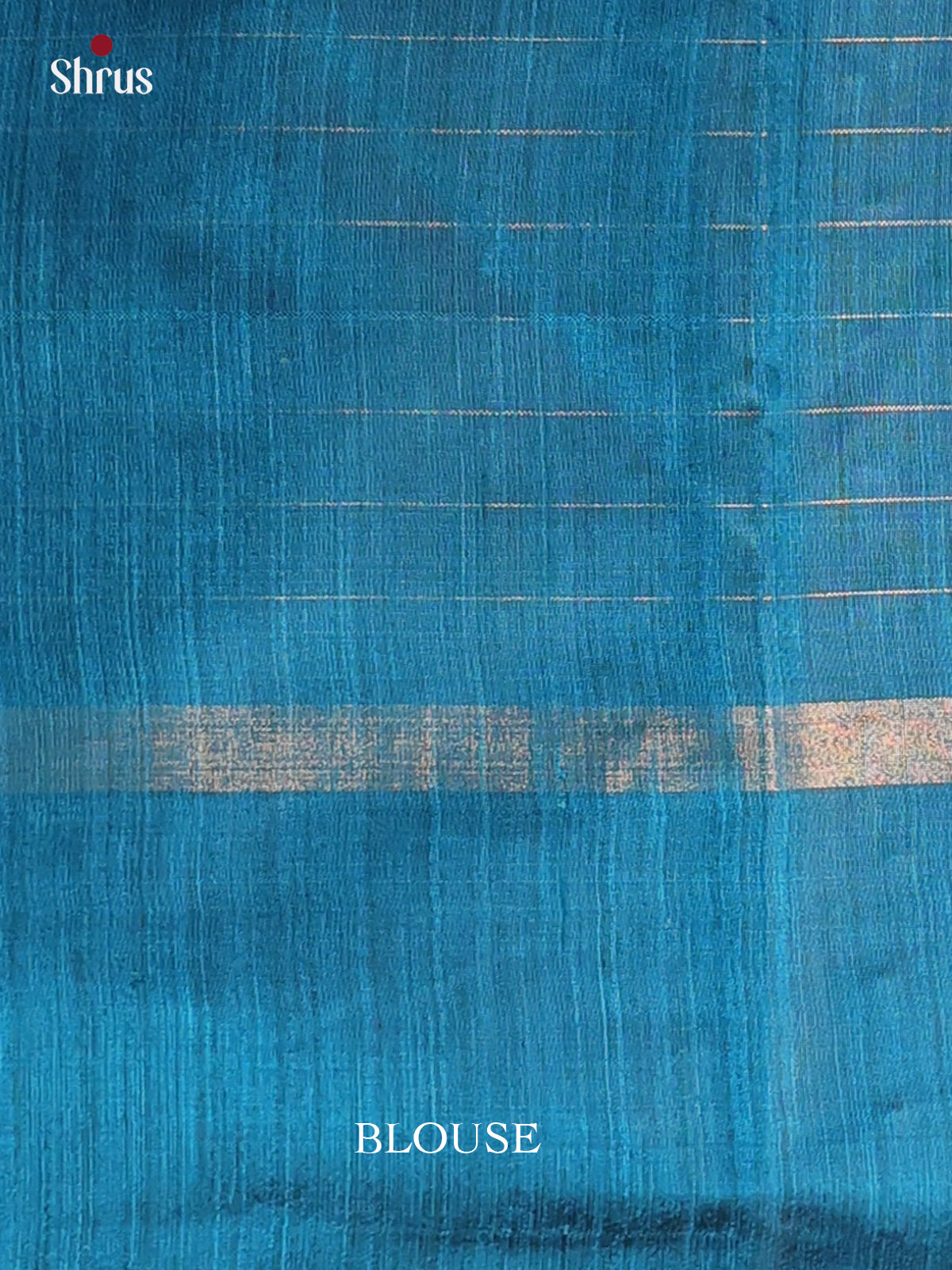 Brown & Blue - Raw Silk Saree - Shop on Shrus.com