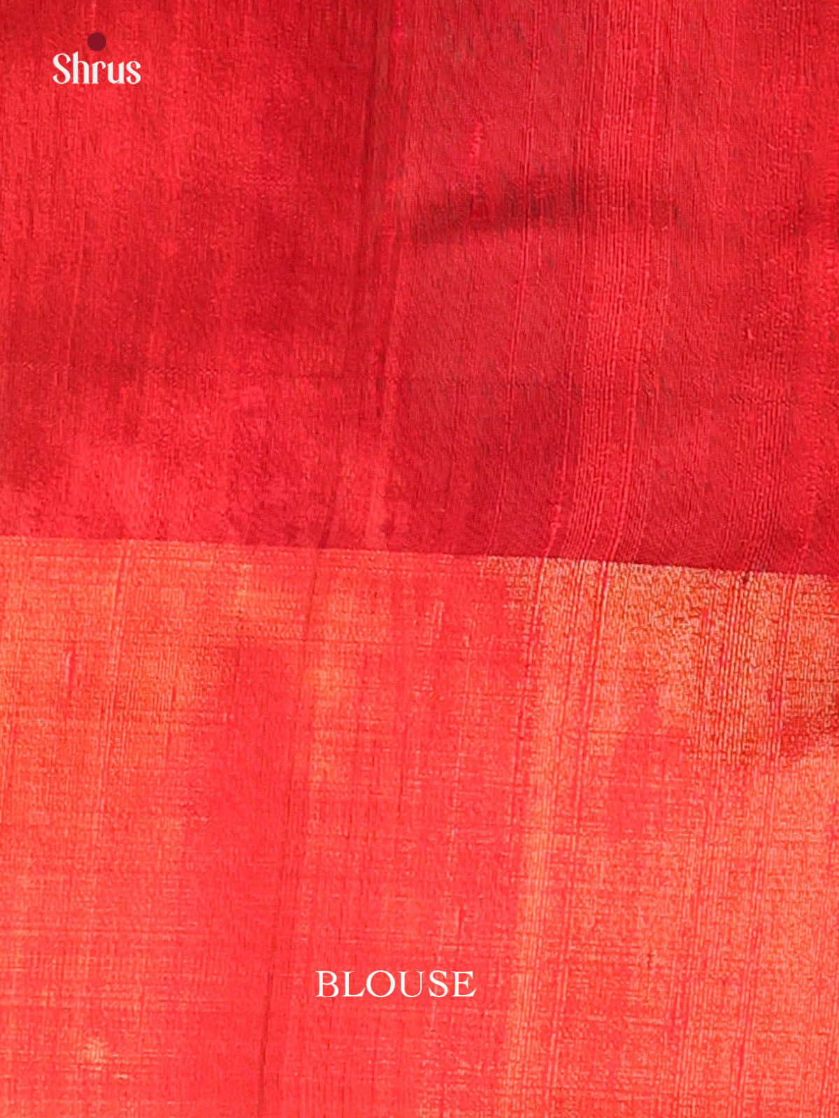 Dull Gold & Red - Raw Silk Saree