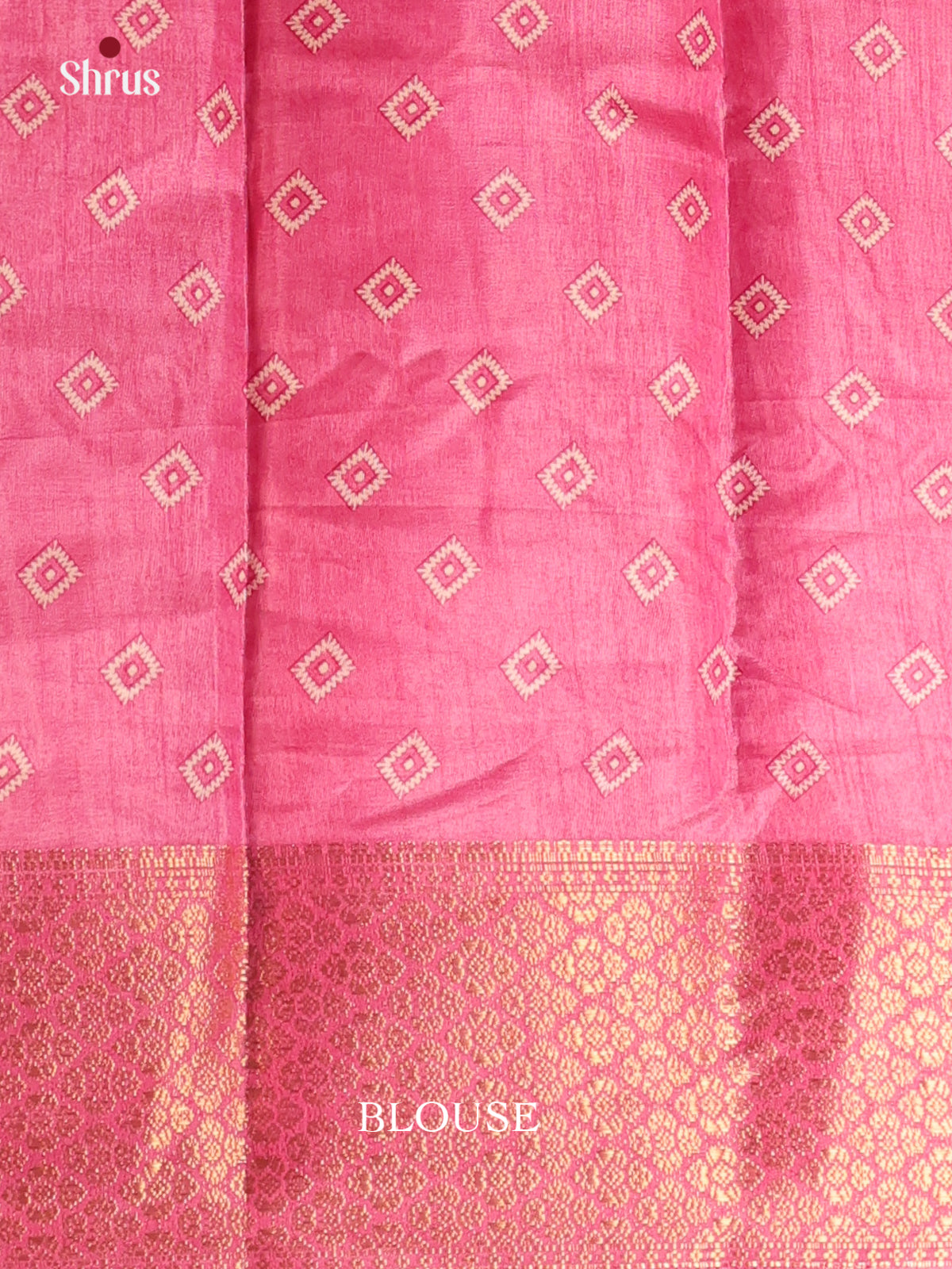 Pink - Semi Crepe Saree