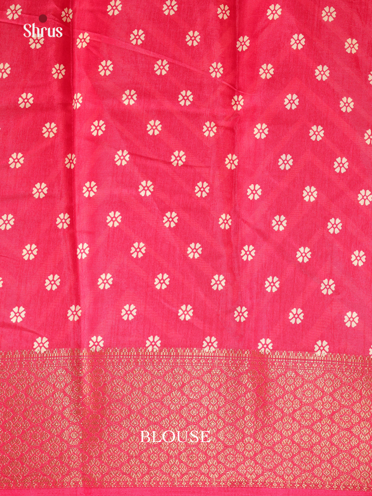 Pink- Semi Crepe Saree