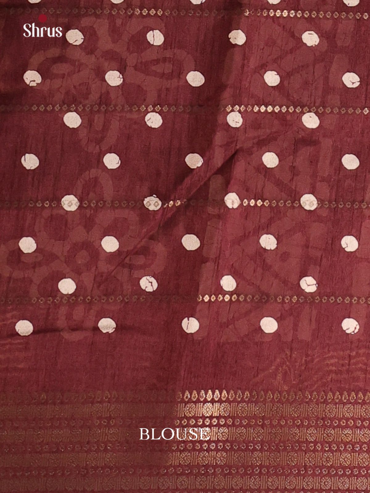 Brown - Semi Crepe Saree