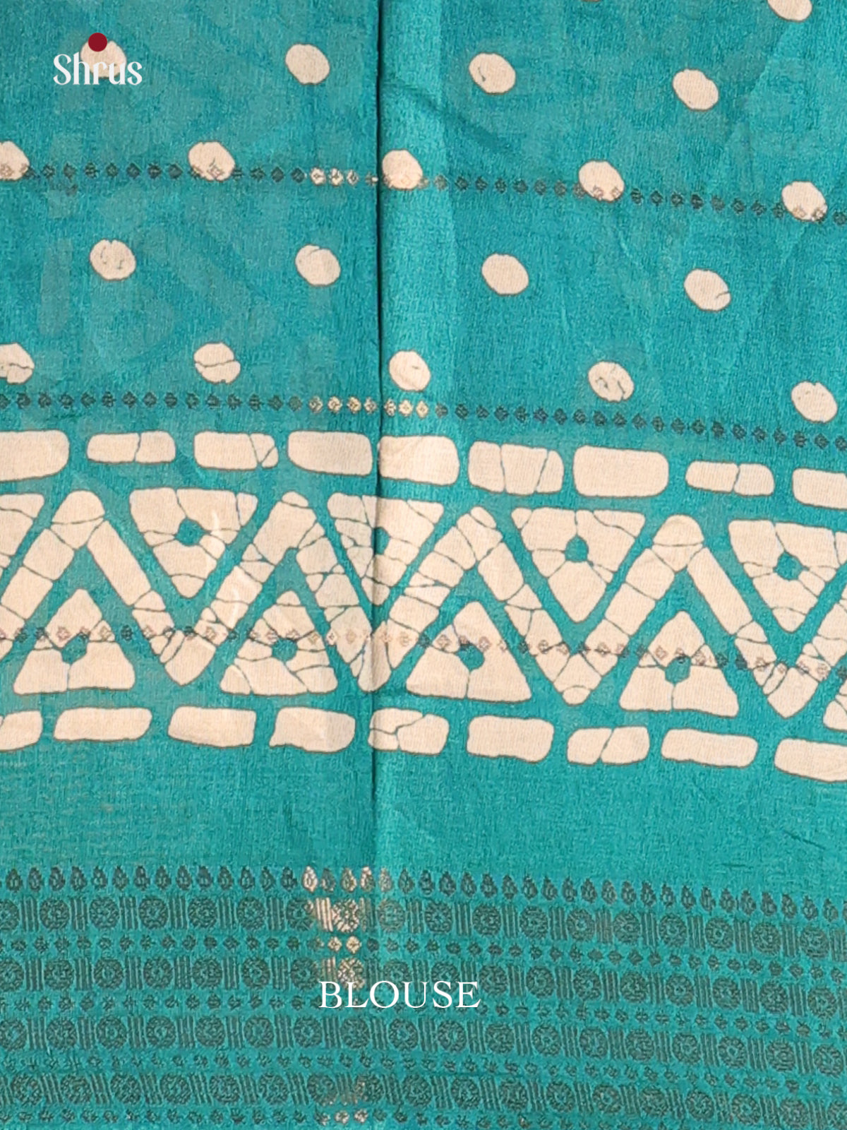 Teal - Semi Crepe Saree