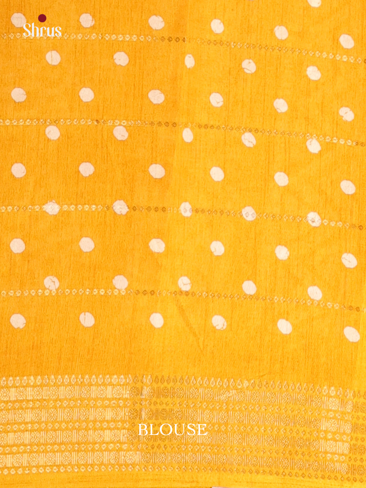 Mustard - Semi Crepe Saree