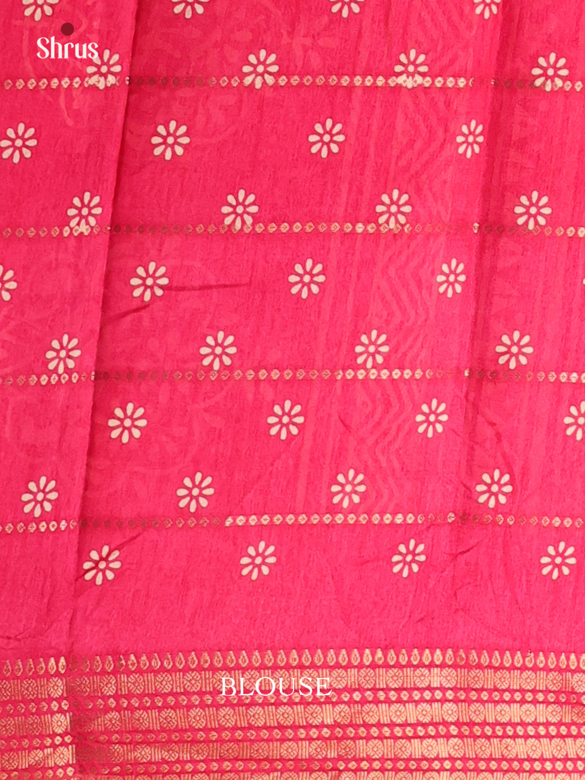 Pink - Semi Crepe Saree