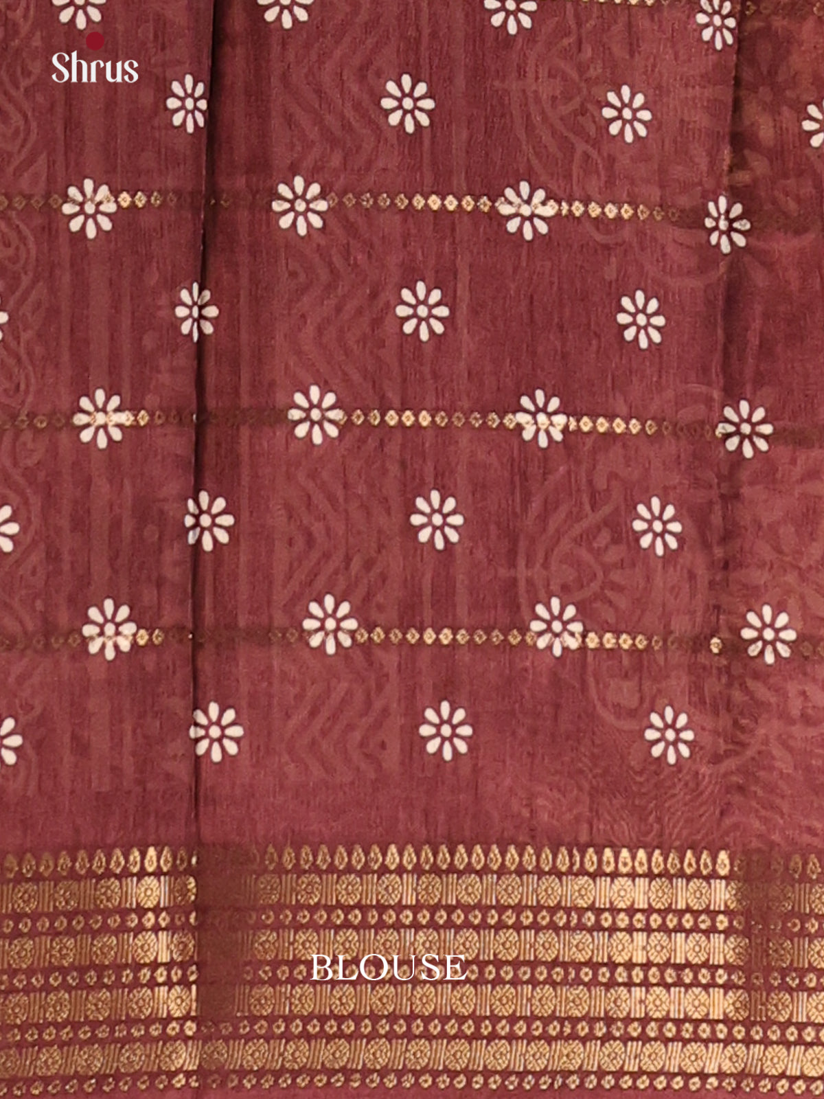 Brown - Semi Crepe Saree