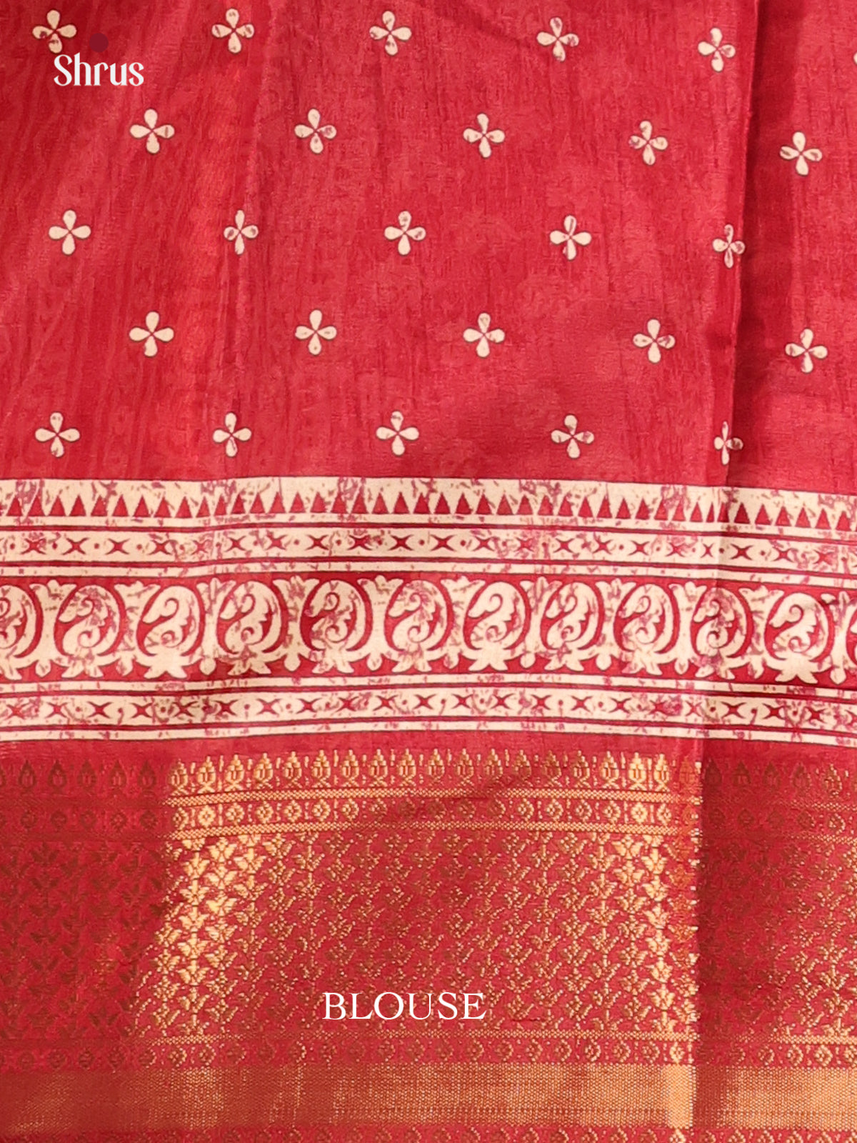 Red- Semi Crepe Saree