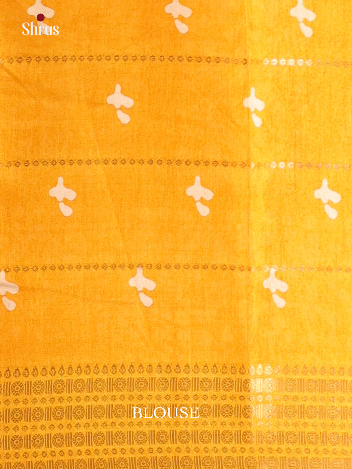 Mustard - Semi Crepe Saree