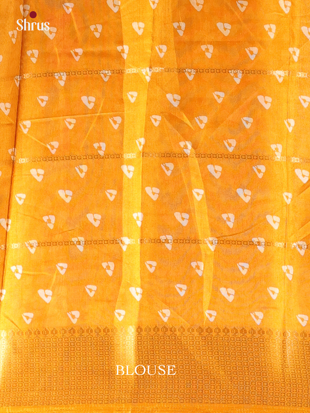 Mustard - Semi Crepe Saree