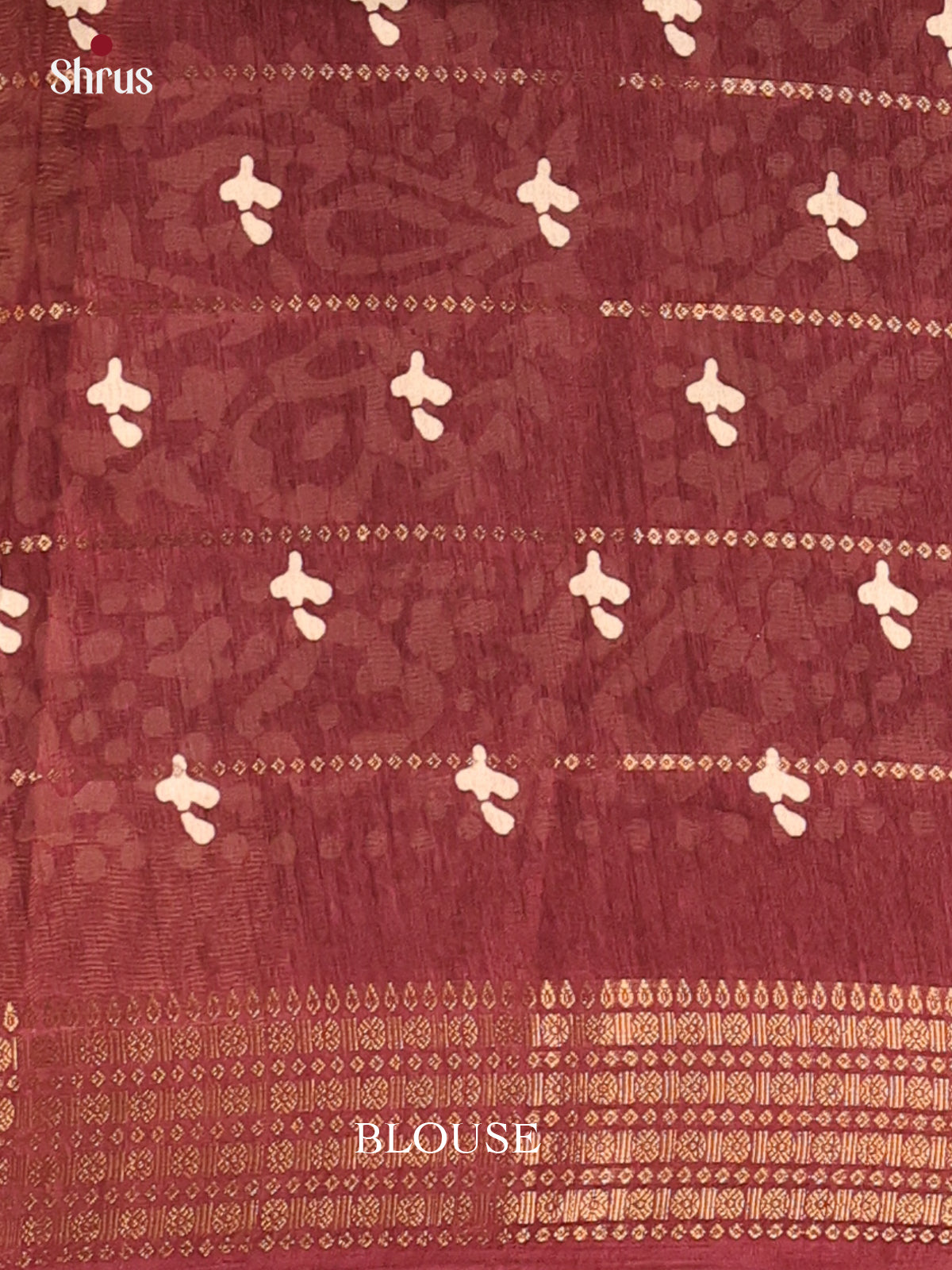 Brown - Semi Crepe Saree