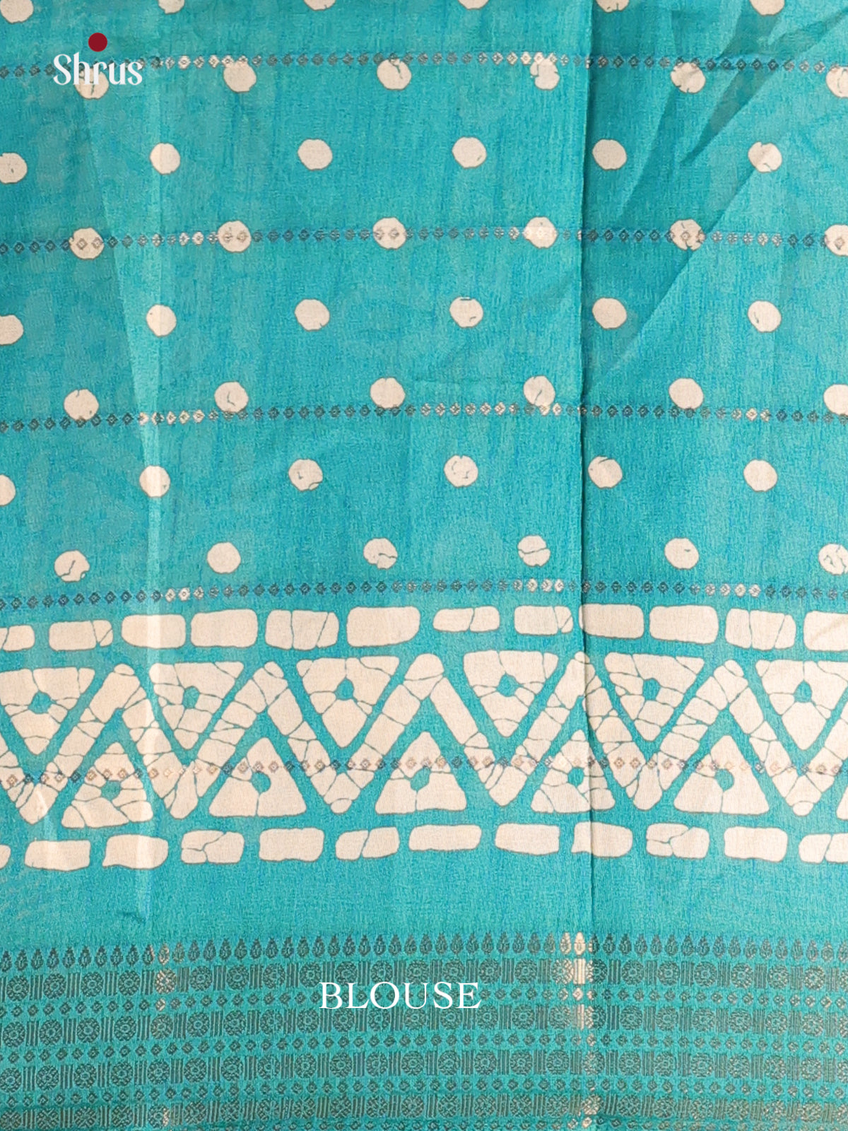 Teal - Semi Crepe Saree