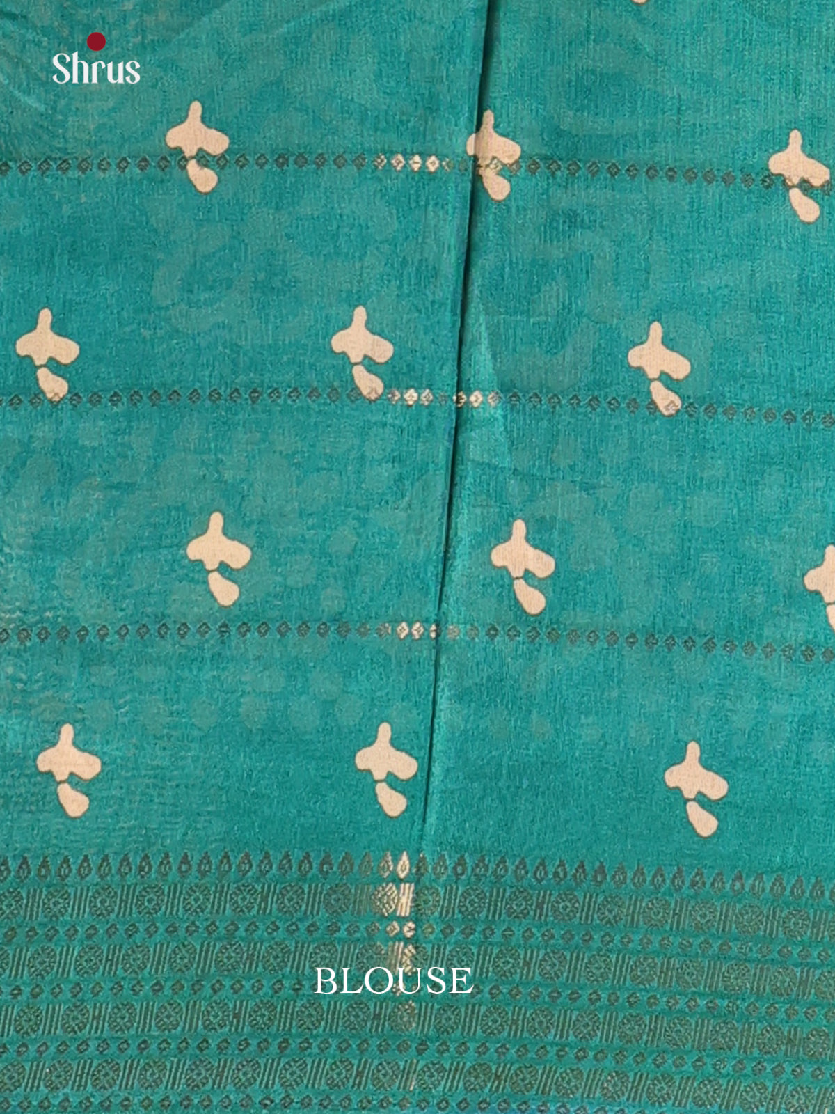 Teal - Semi Crepe Saree