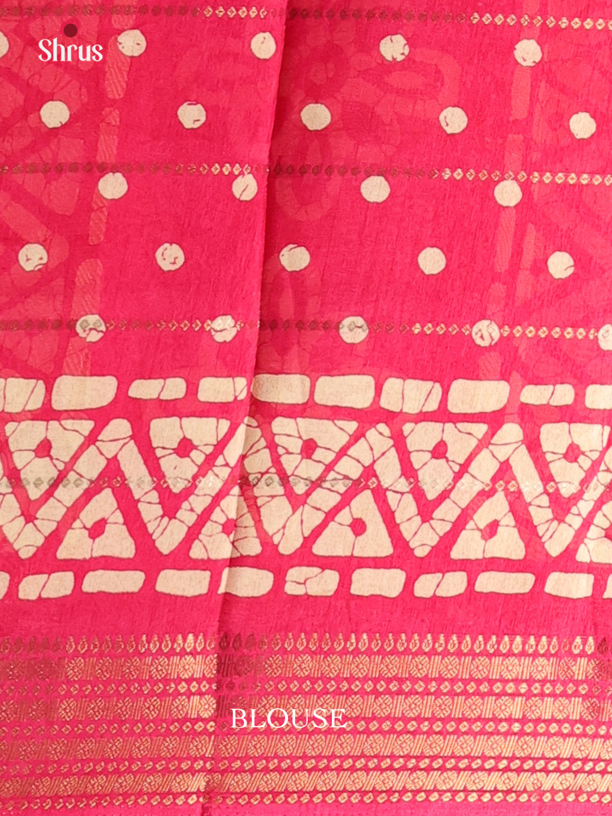 Pink - Semi Crepe Saree