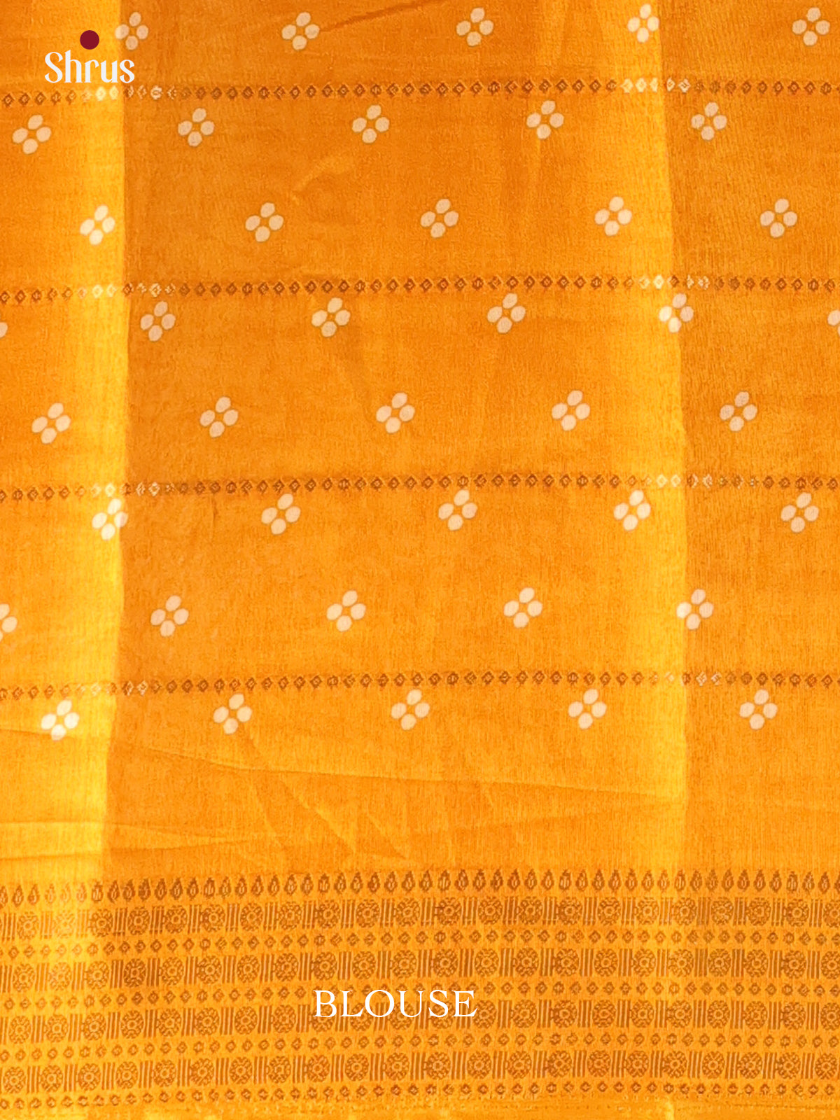 Mustard - Semi Crepe Saree