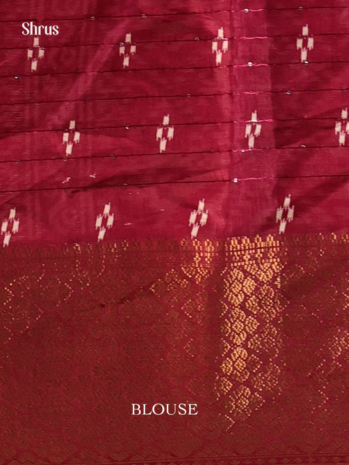 Maroon - Semi Crepe Saree