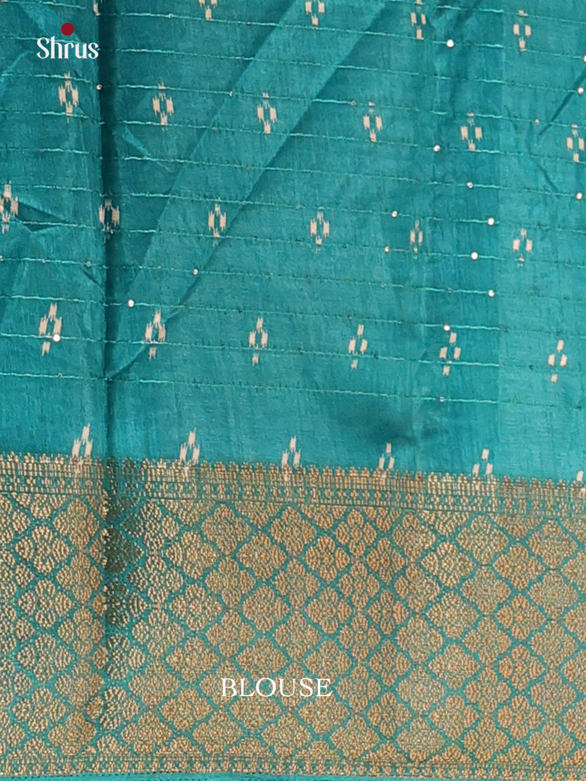 Teal Green - Semi Crepe Saree