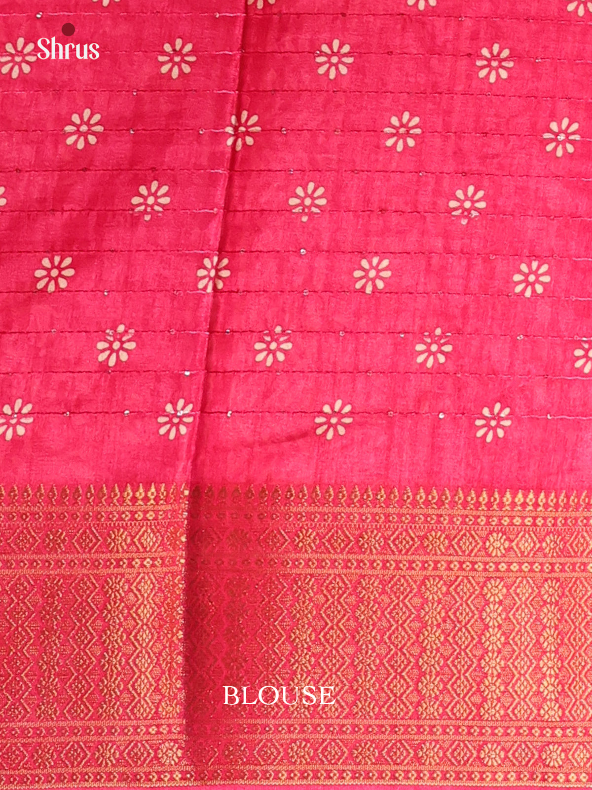 Pink - Semi Crepe Saree