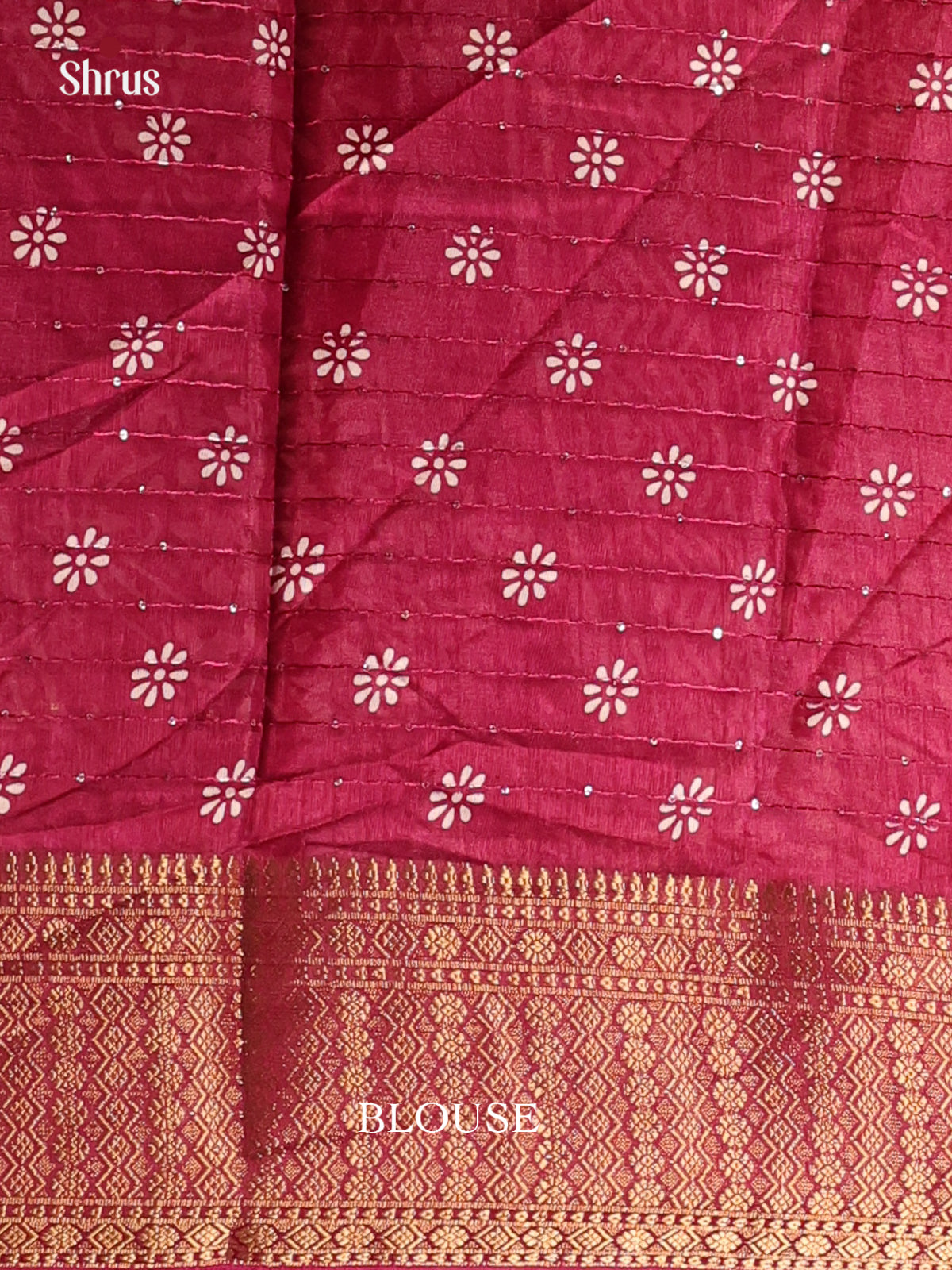 Maroon - Semi Crepe Saree