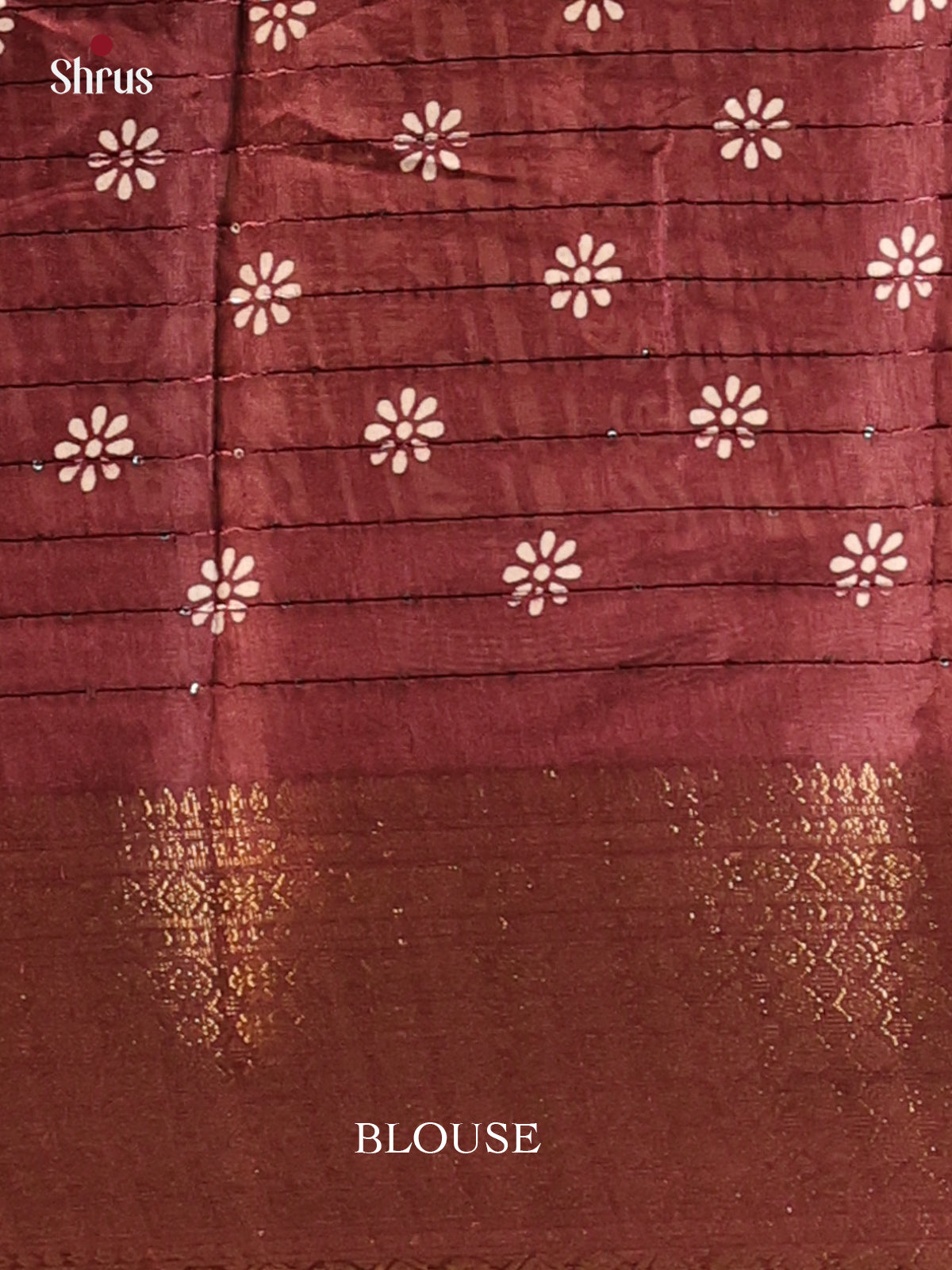 Brown - Semi Crepe Saree