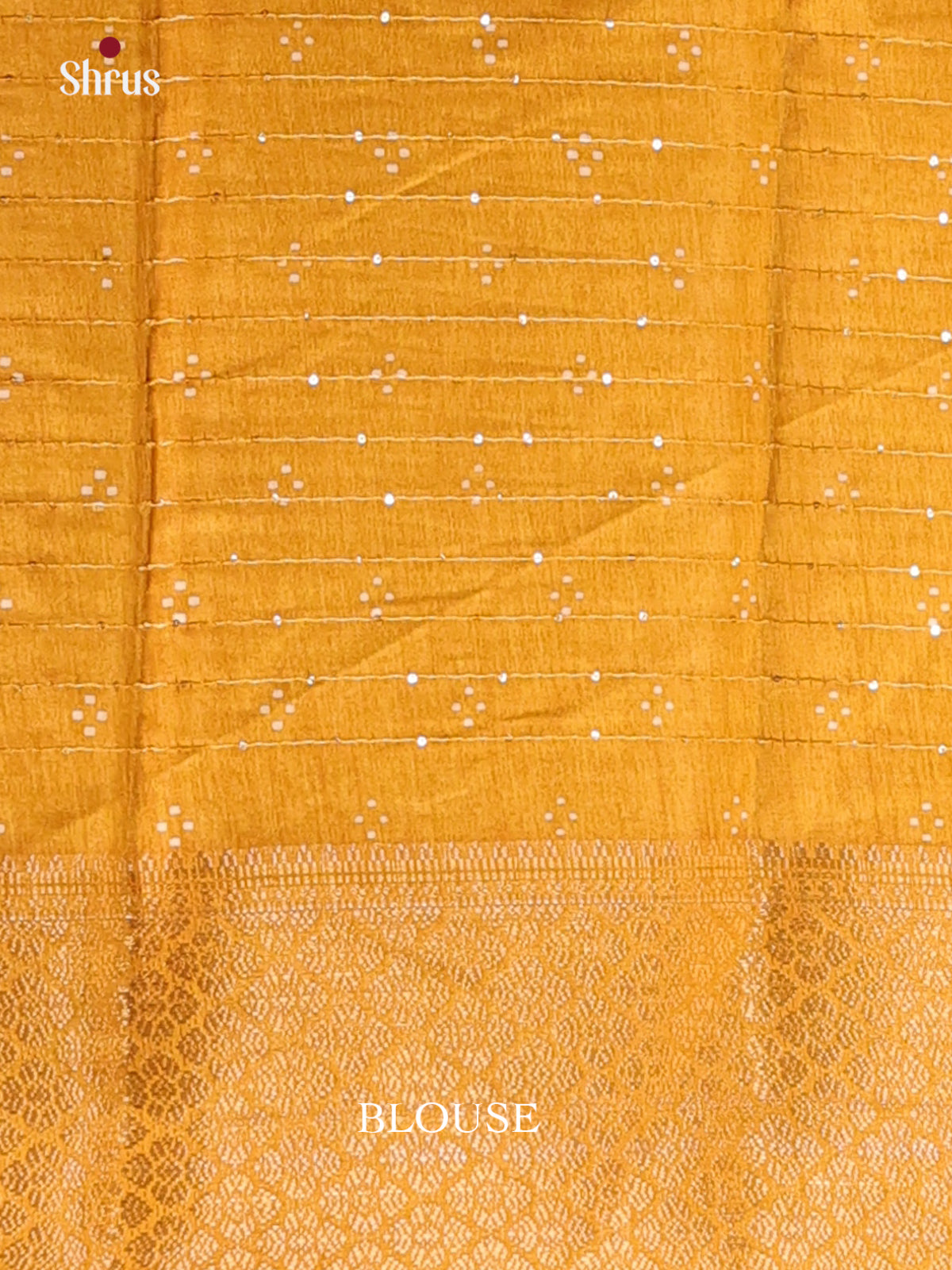 Mustard - Semi Crepe Saree