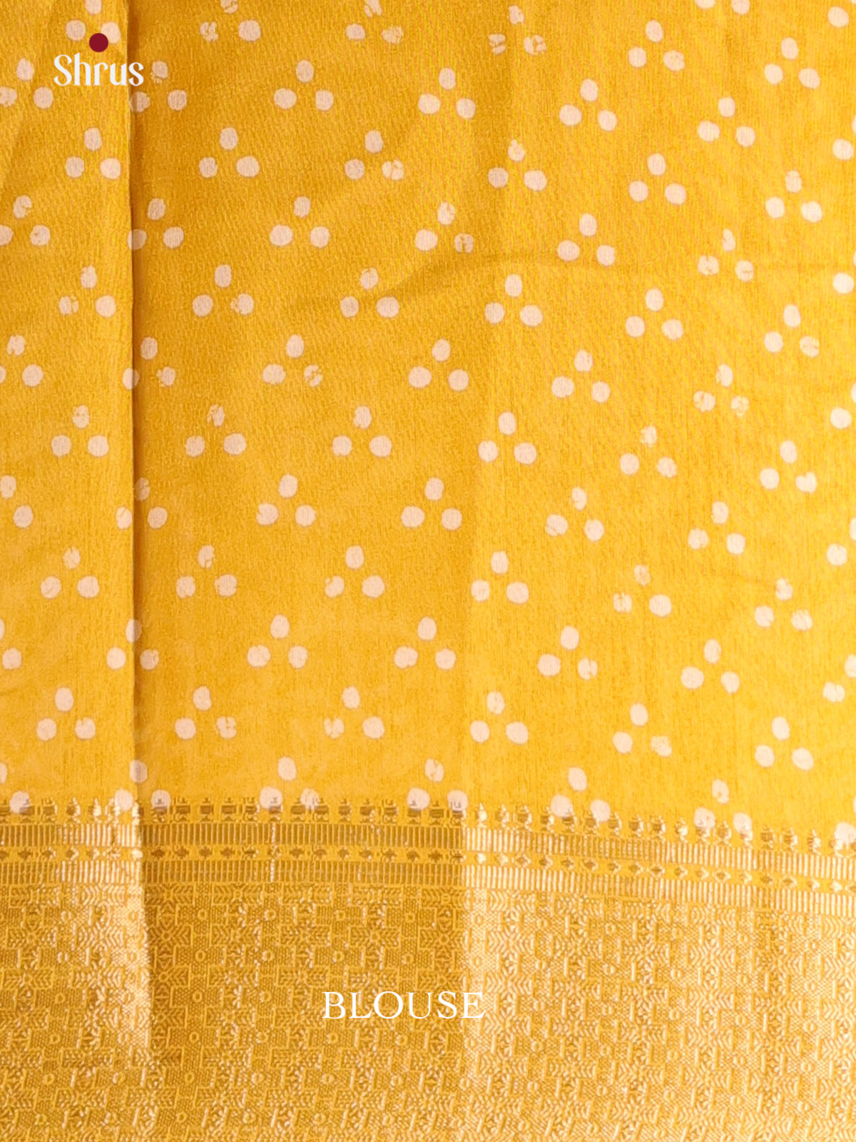 Yellow - Semi Crepe Saree