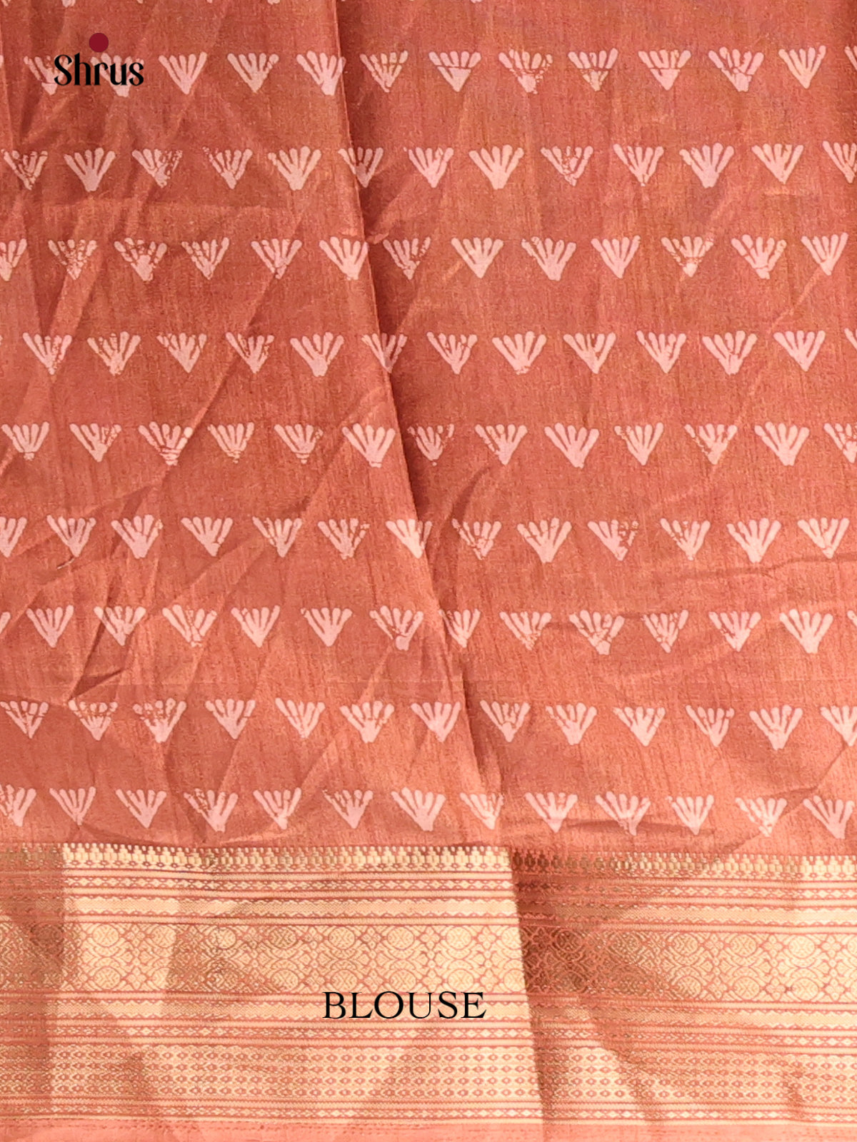 Brown - Semi Crepe Saree