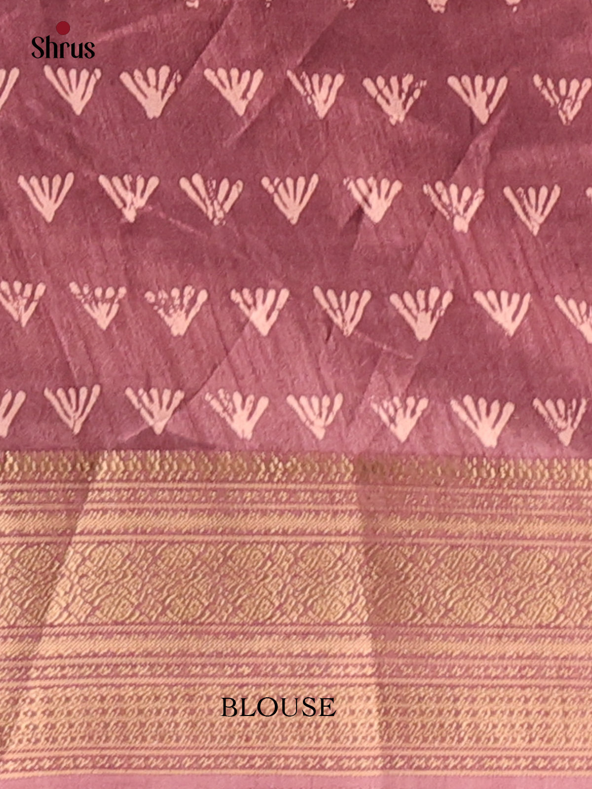 Onion Pink - Semi Crepe Saree