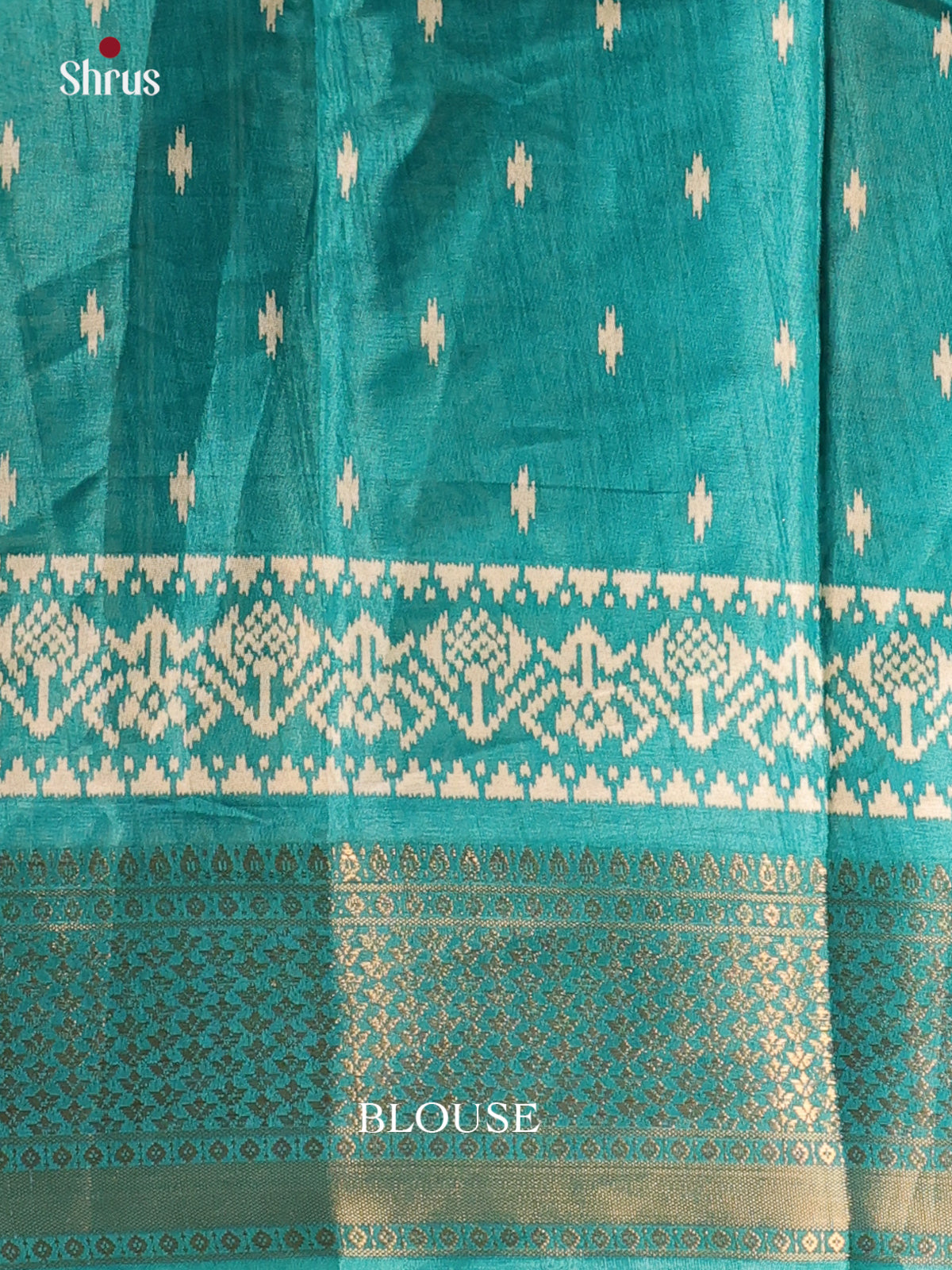 Teal Green - Semi Crepe Saree