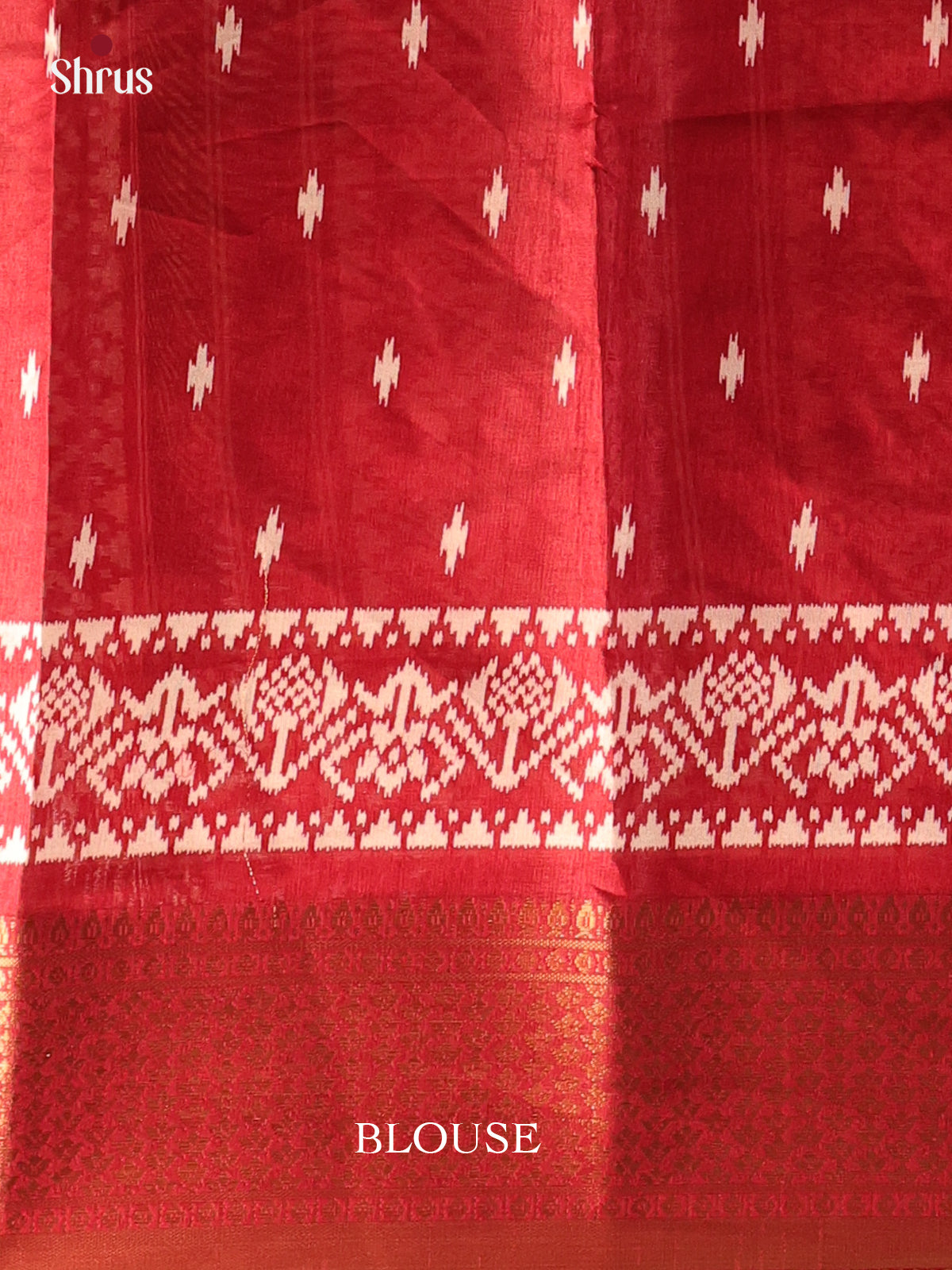 Red- Semi Crepe Saree