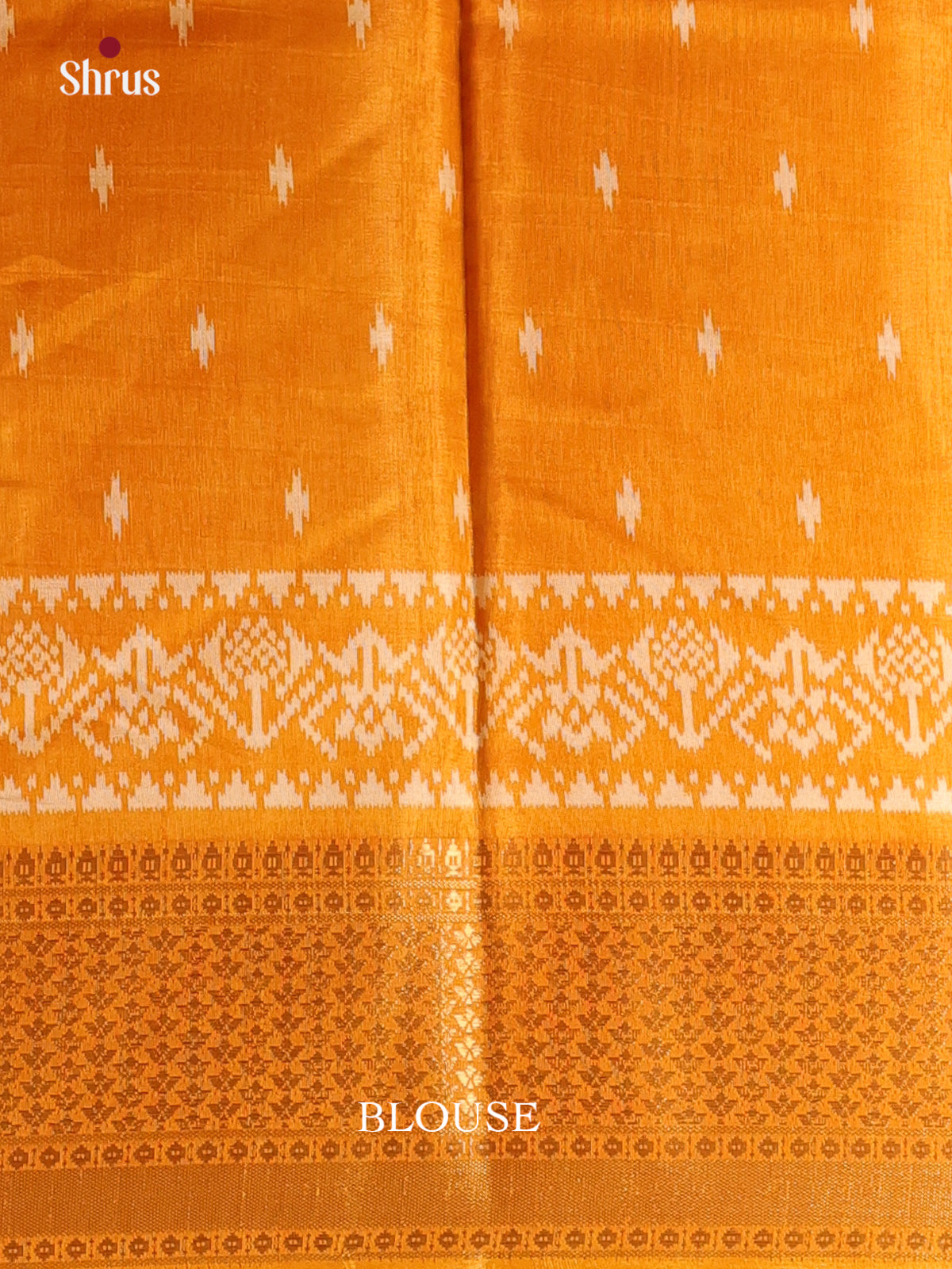 Mustard - Semi Crepe Saree