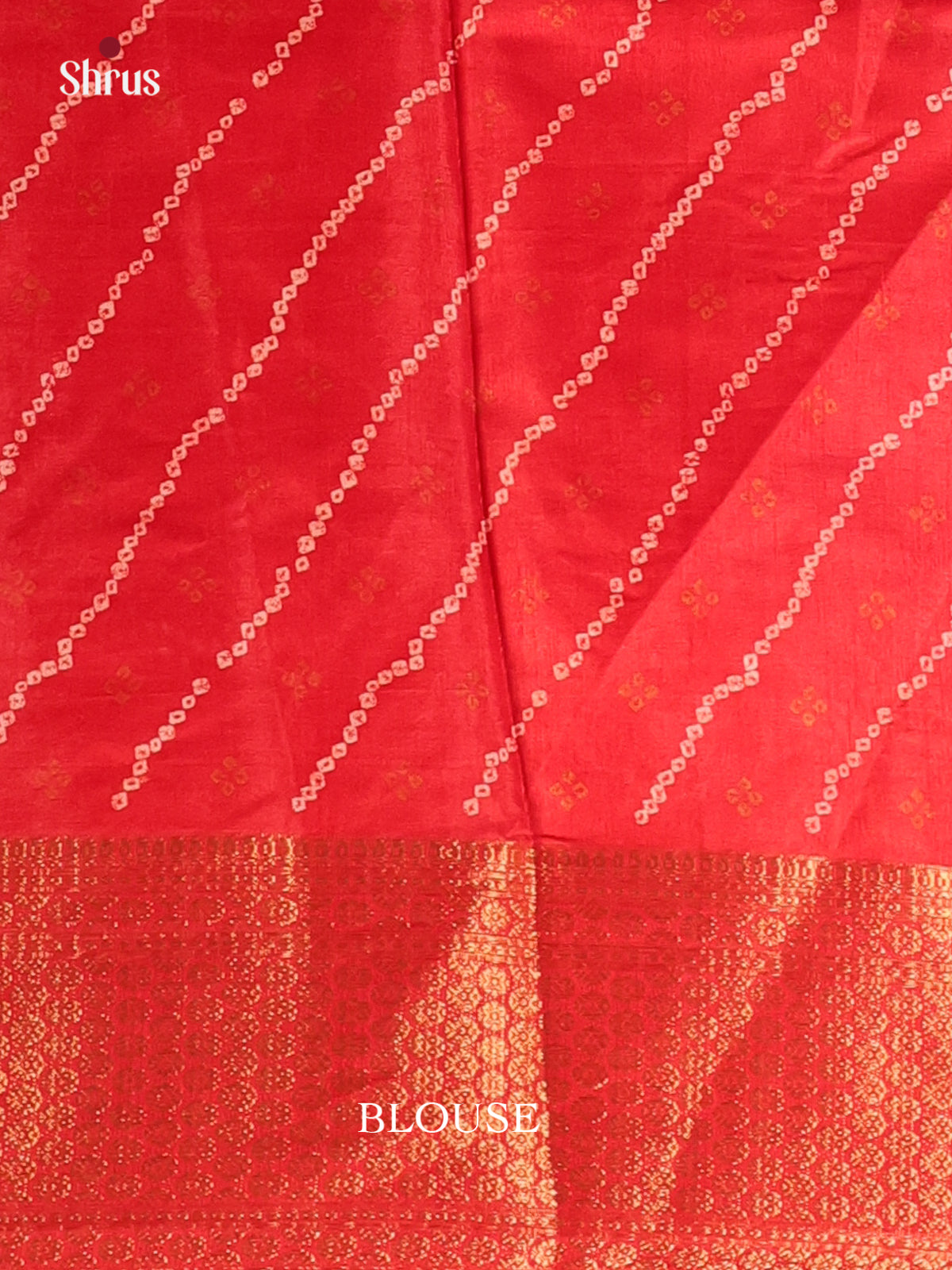 Red - Semi Crepe Saree