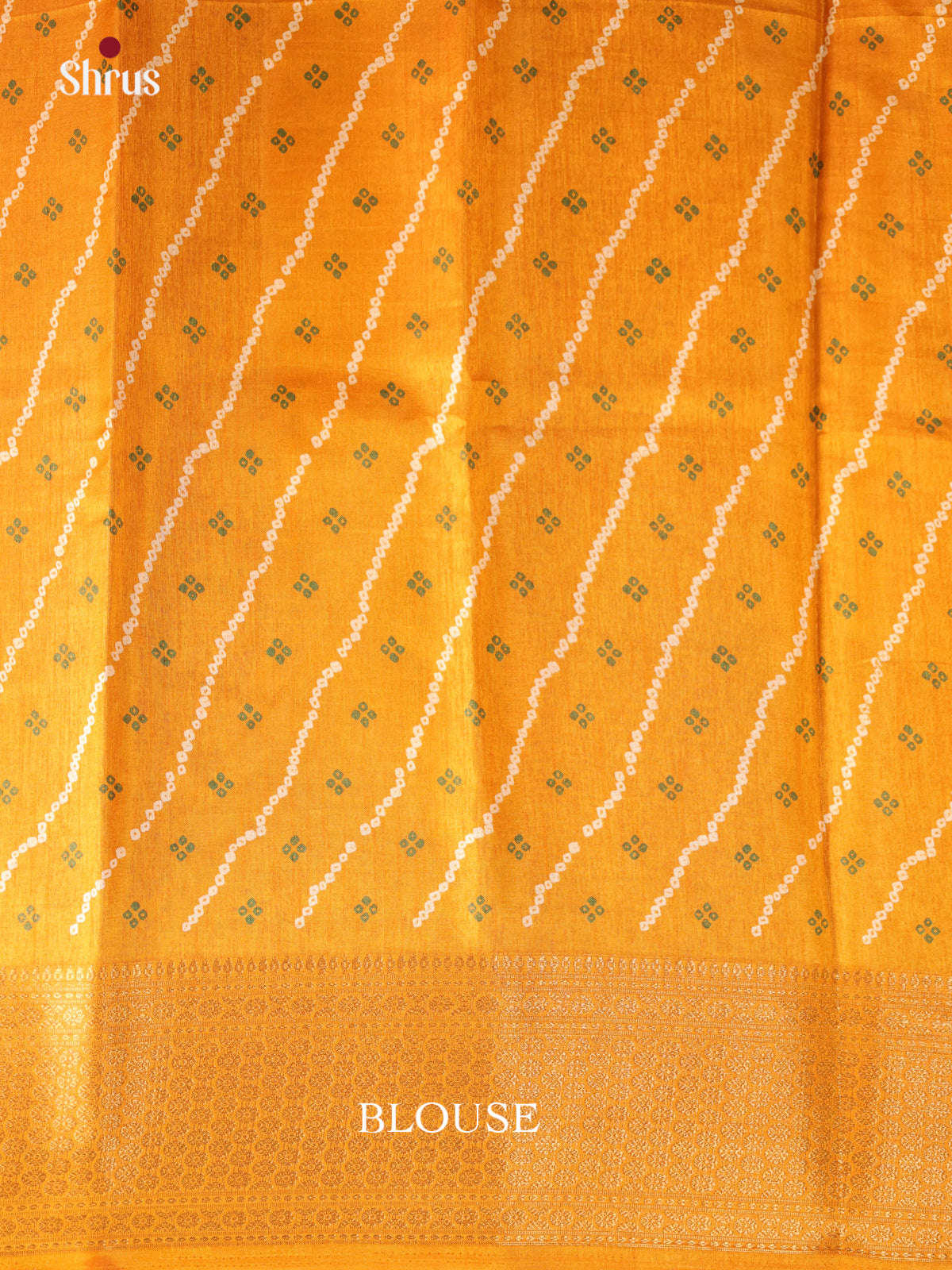 Mustard - Semi Crepe Saree