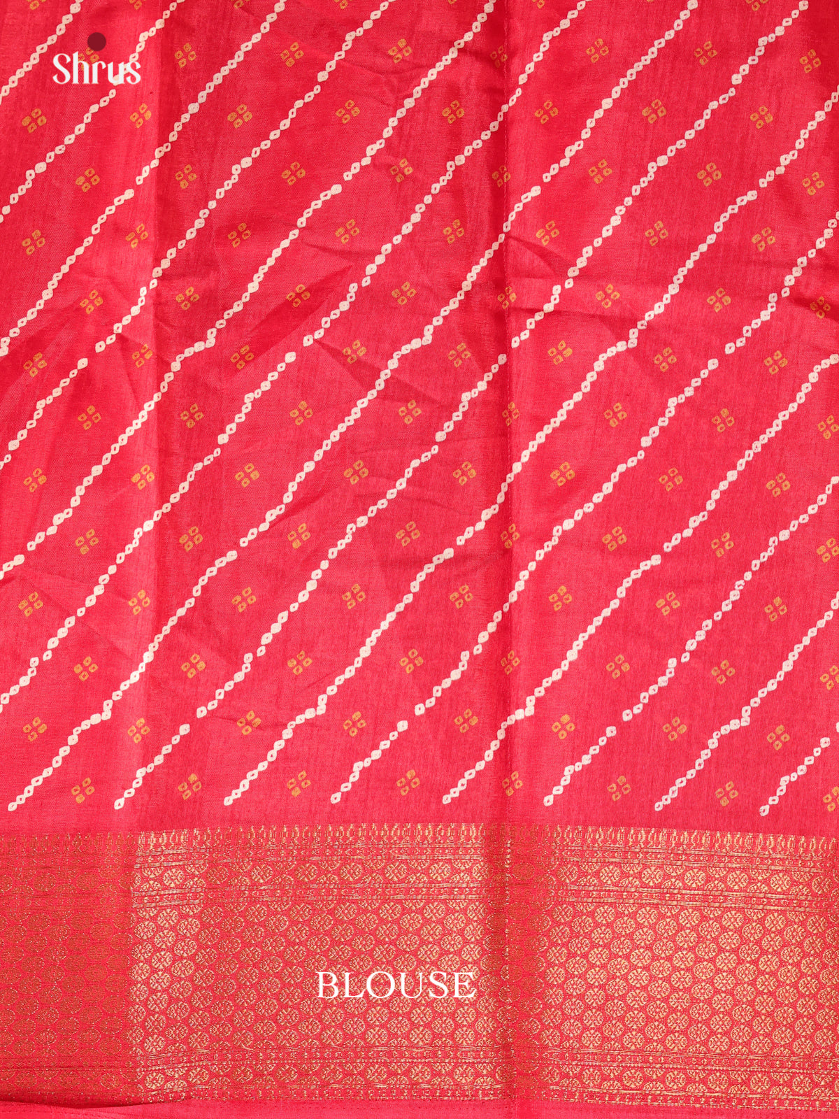 Red - Semi Crepe Saree