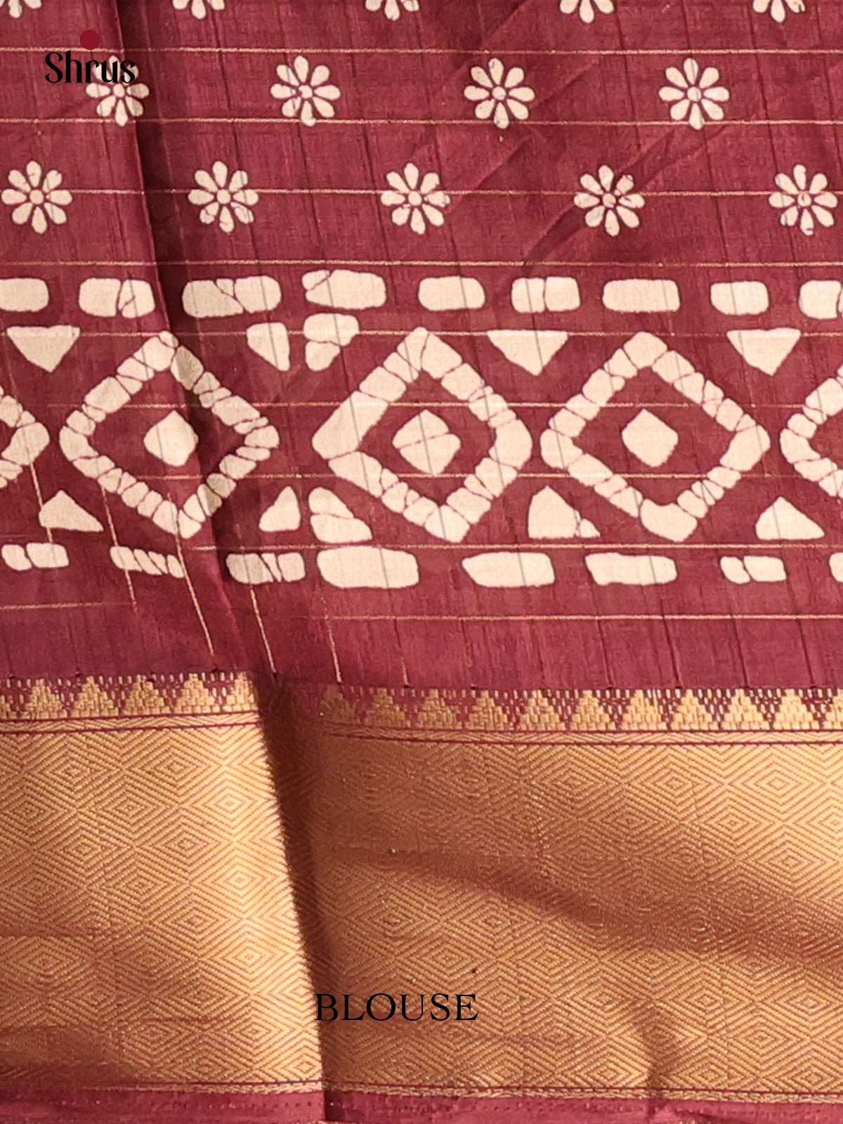 Brown - Semi Crepe Saree